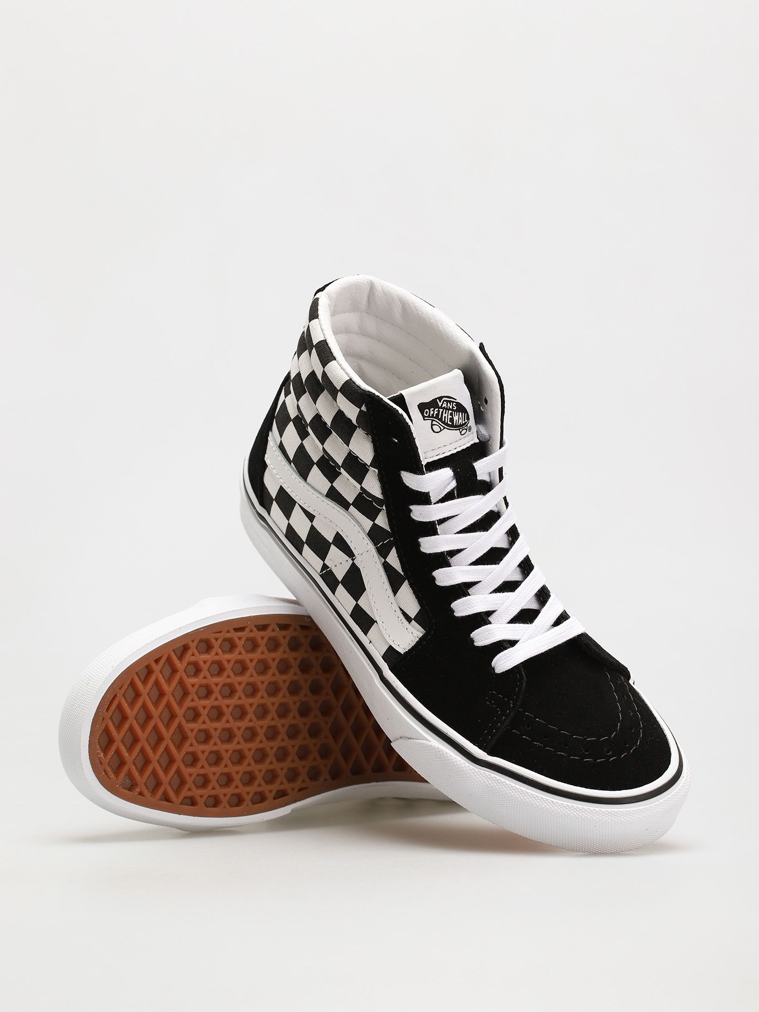 Boty Vans Sk8 Hi (checkerboard/blk/tr wht)