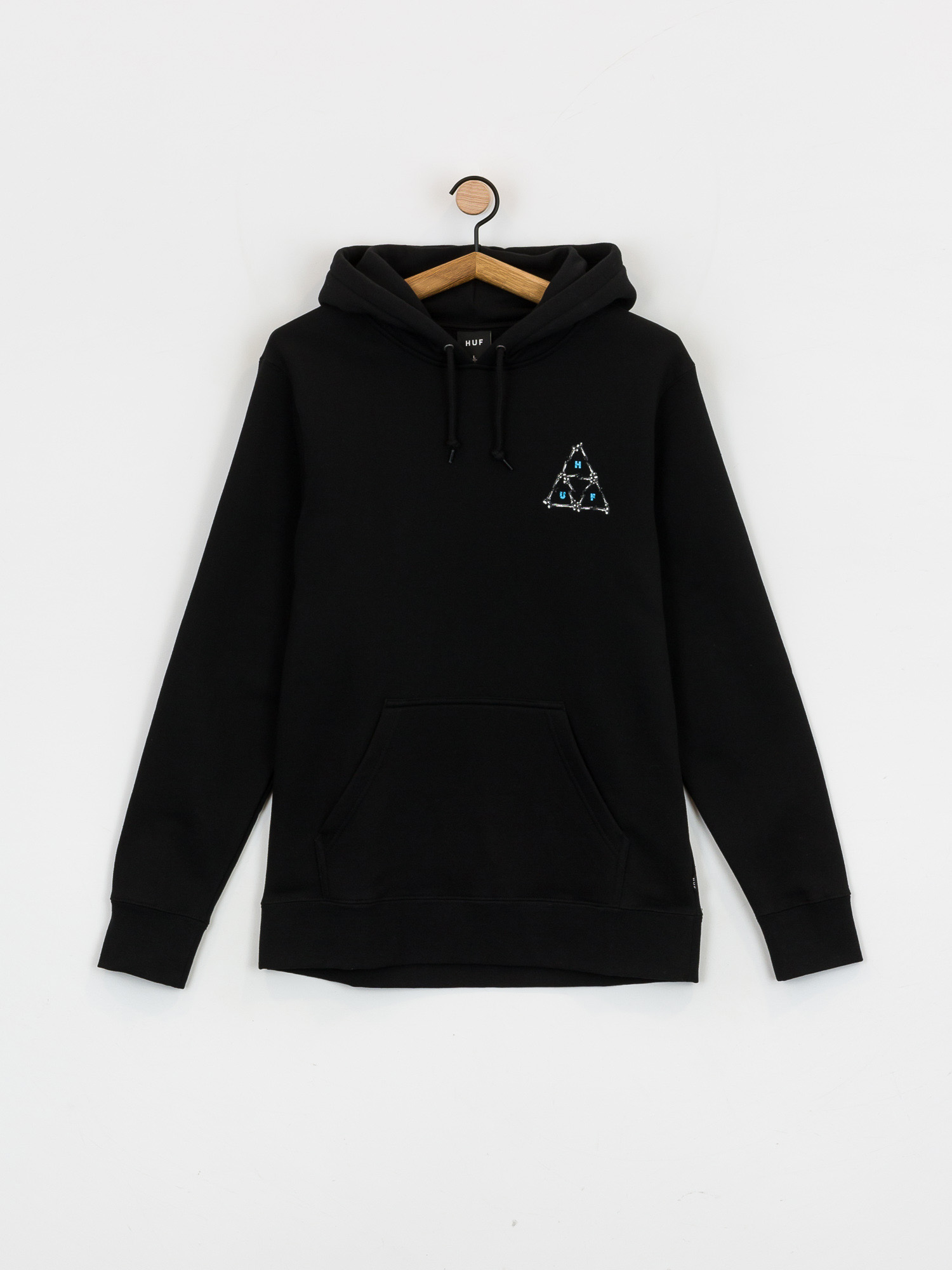 Mikina s kapucí HUF Broken Bones TT HD (black)