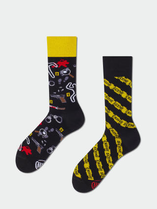Ponožky Many Mornings Clue Detective (black/yellow)