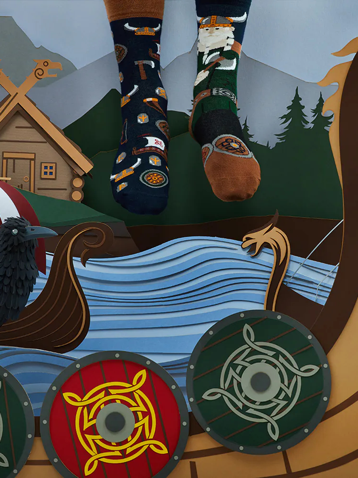 Ponožky Many Mornings Ragnasocks (navy/brown)