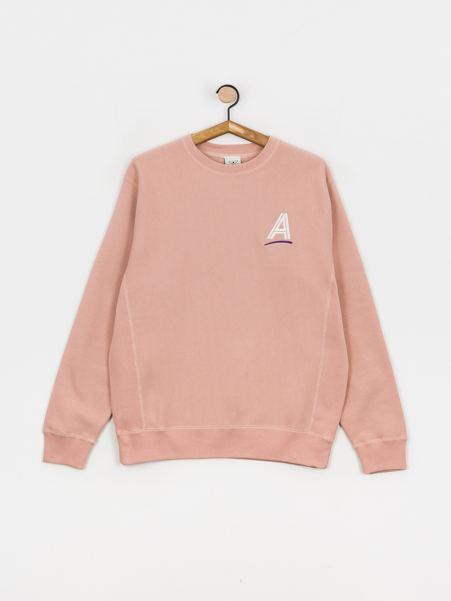Mikina s kapucí Alltimers Straight As Embroidered HD (dusty pink)