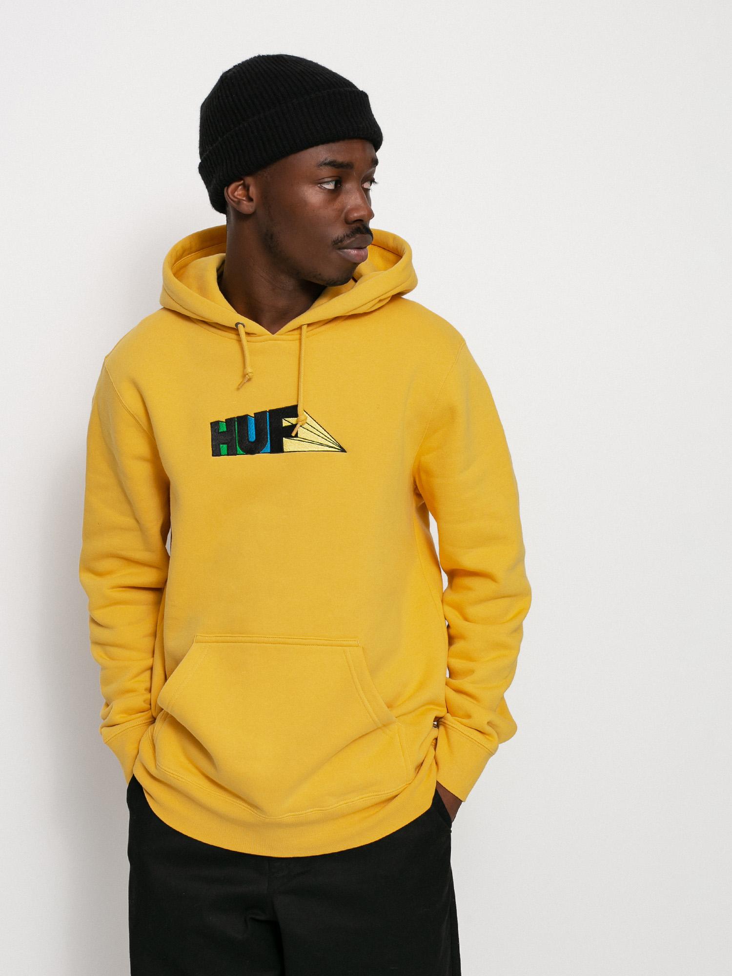 Mikina s kapucí HUF Spectrum HD (golden)