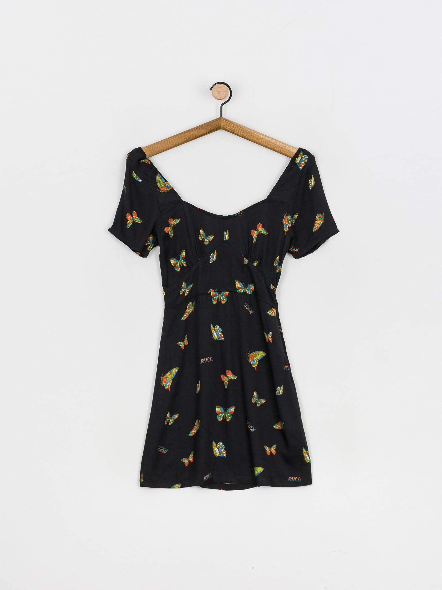 Šaty  RVCA Flutter Fenced Wmn (black)