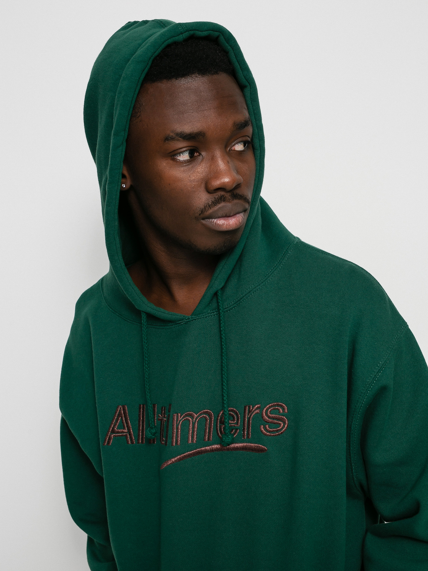 Mikina s kapucí Alltimers Estate Embroidered HD (green/bronze)