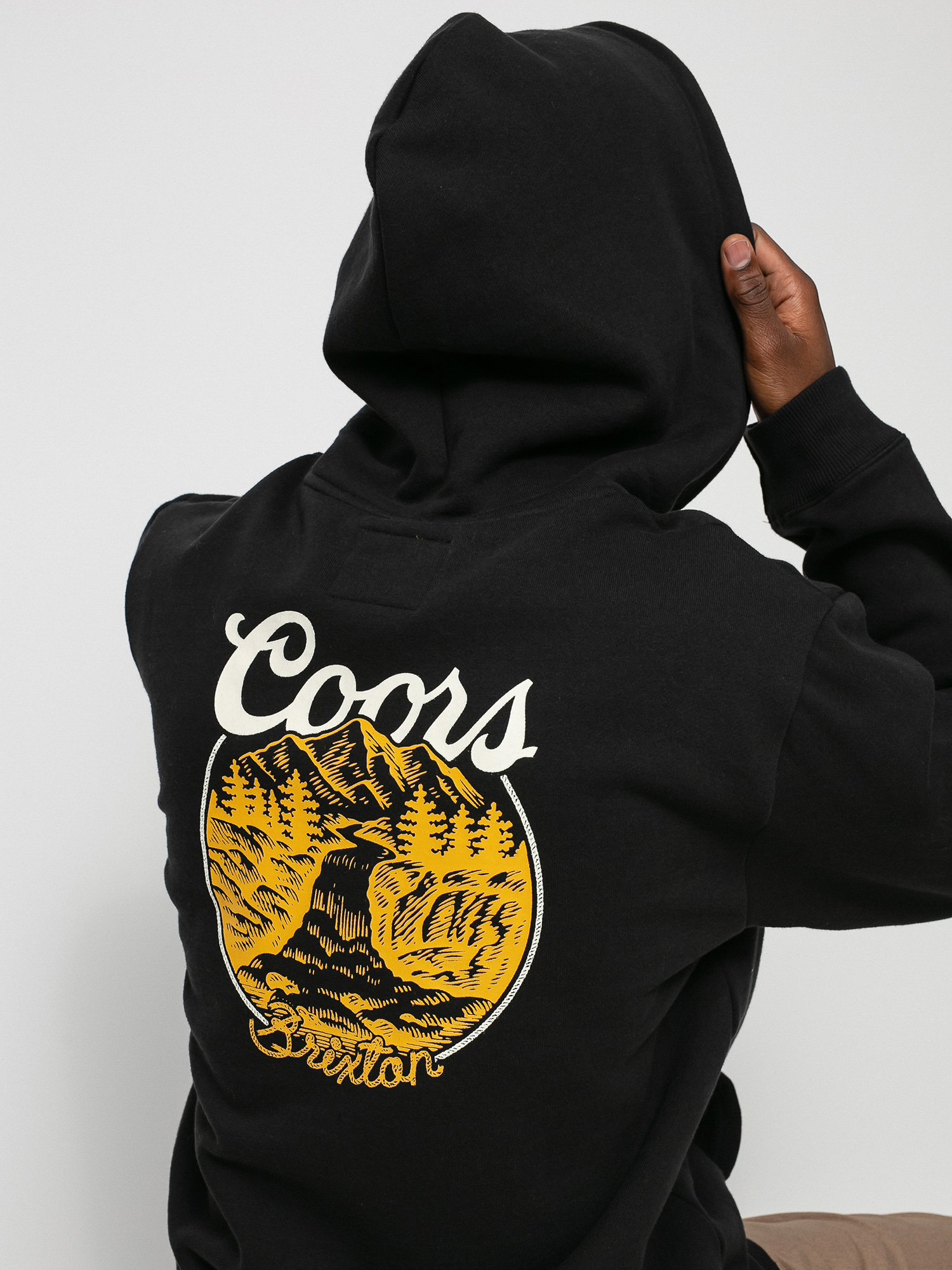 Mikina s kapucí Brixton Coors Rocky Full Zip (black)