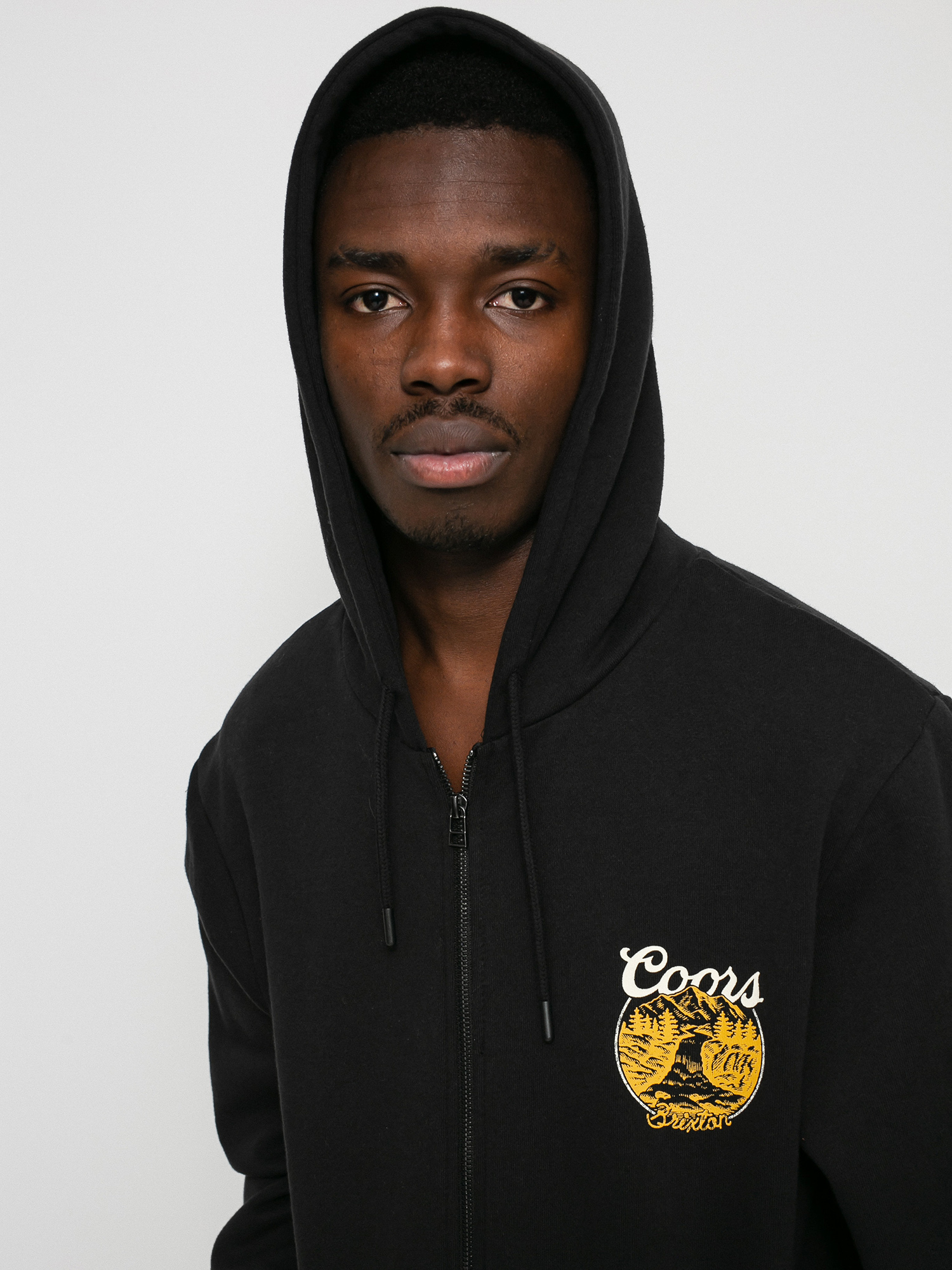 Mikina s kapucí Brixton Coors Rocky Full Zip (black)