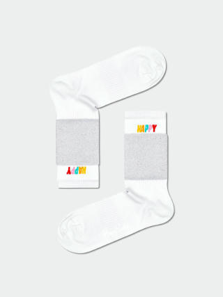 Ponožky Happy Socks Cuff 3/4 Crew (white)