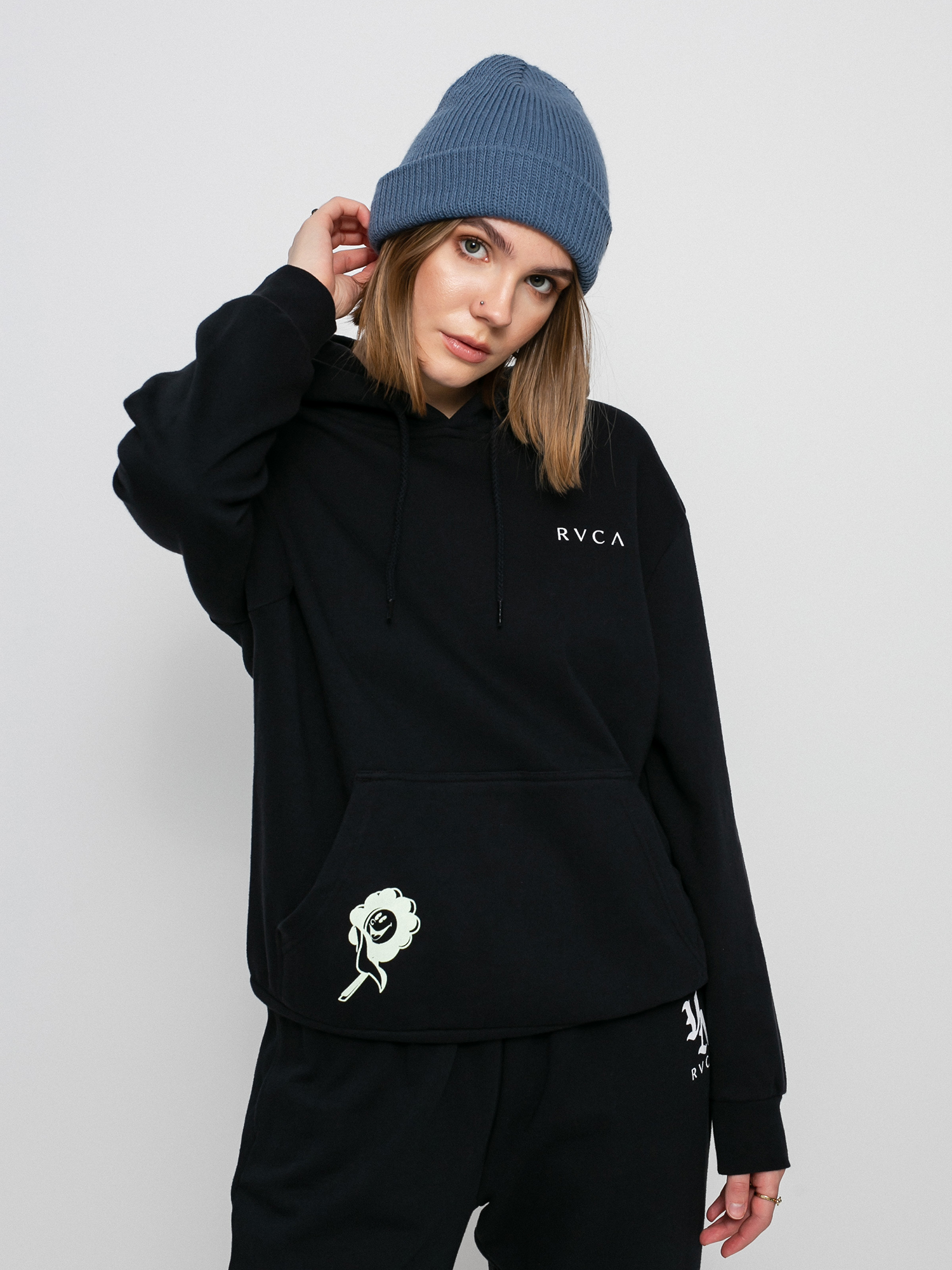 Mikina s kapucí RVCA Mash Up HD Wmn (black)