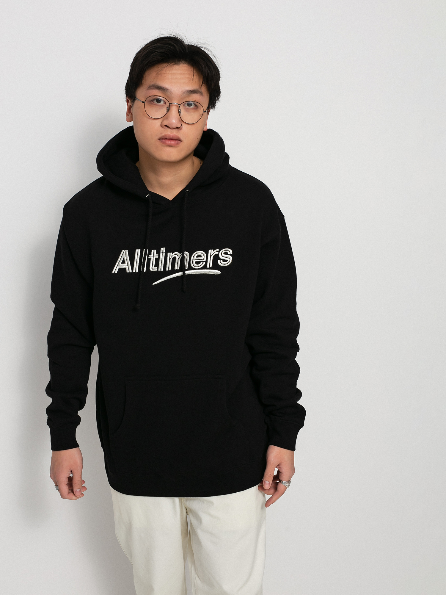 Mikina s kapucí Alltimers Estate Embroidered HD (black/silver)