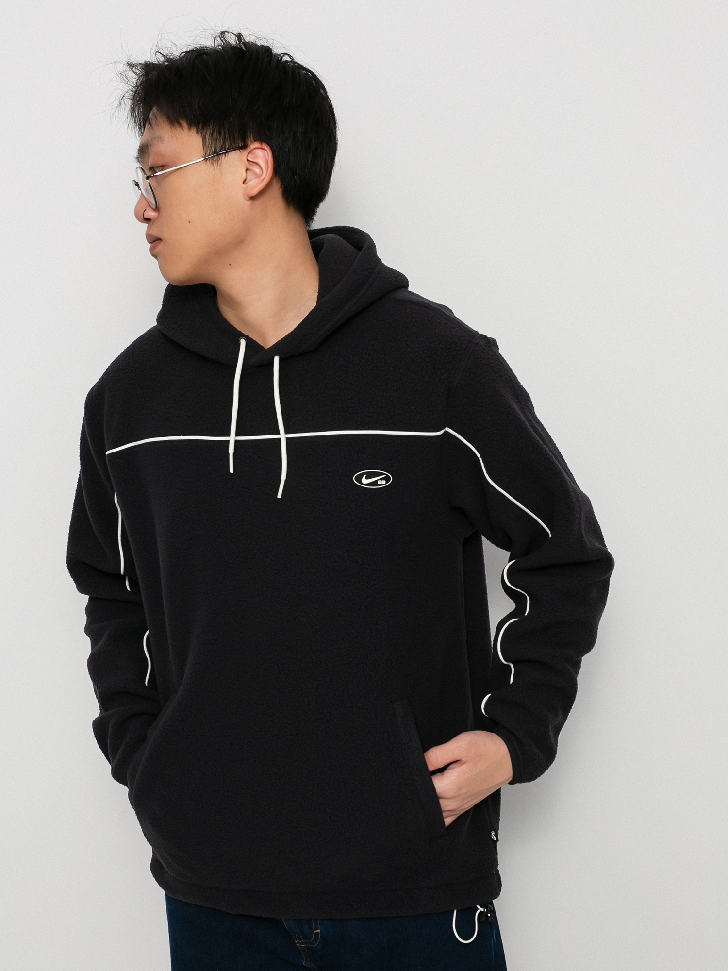 Mikina s kapucí Nike SB Sherpa HD (black/sail/sail)