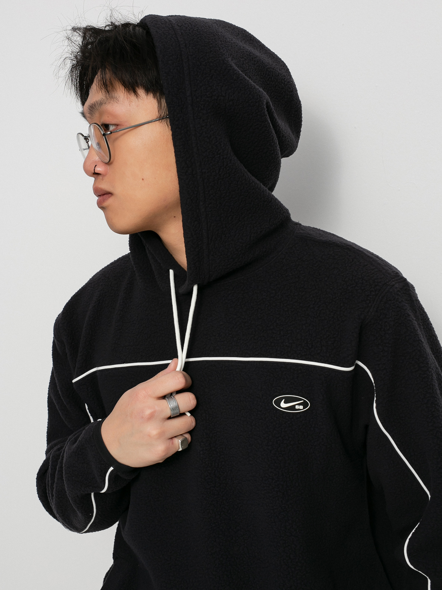 Mikina s kapucí Nike SB Sherpa HD (black/sail/sail)