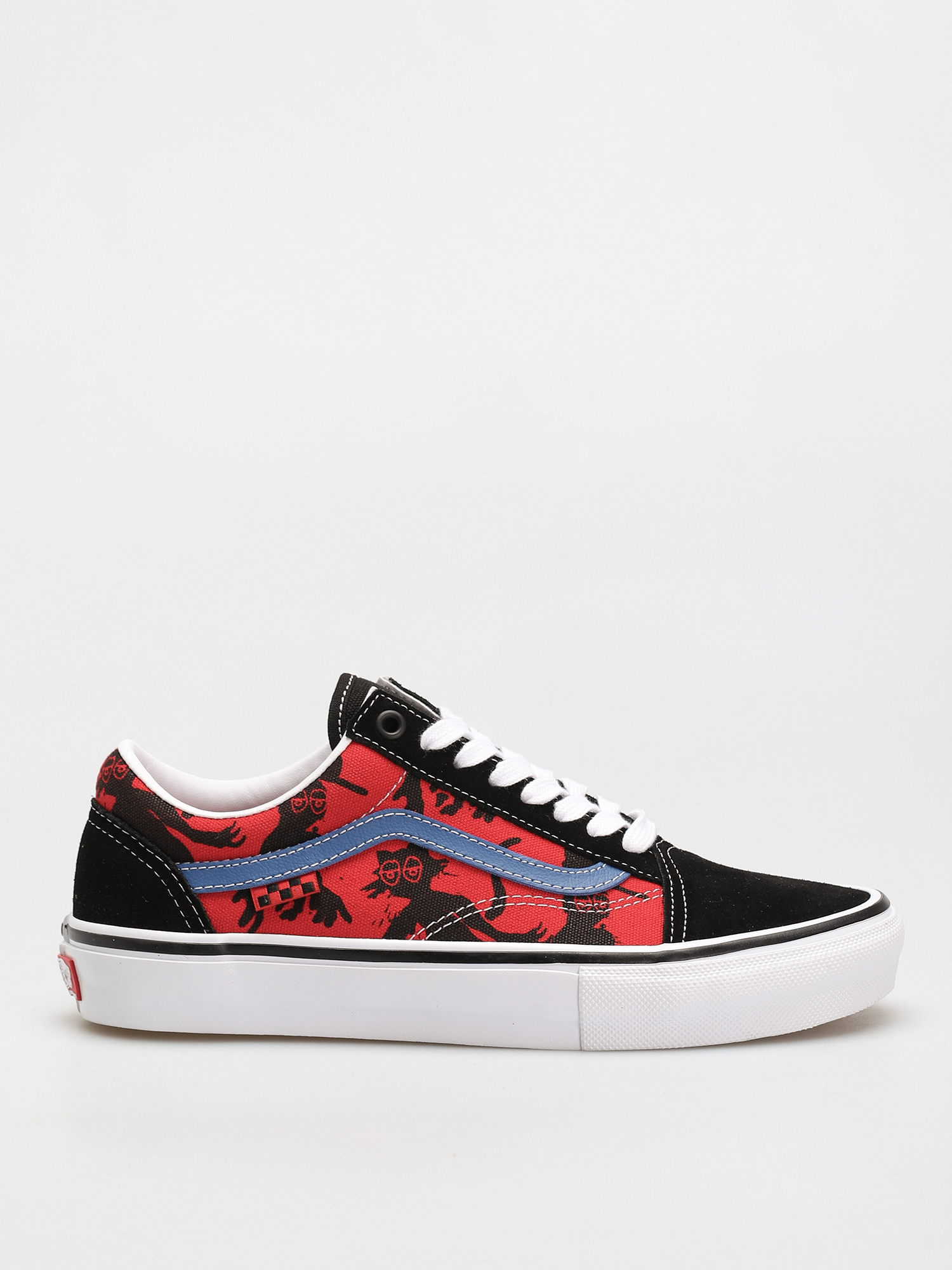 Boty Vans X KROOKED Skate Old Skool (by natas for ray/red)
