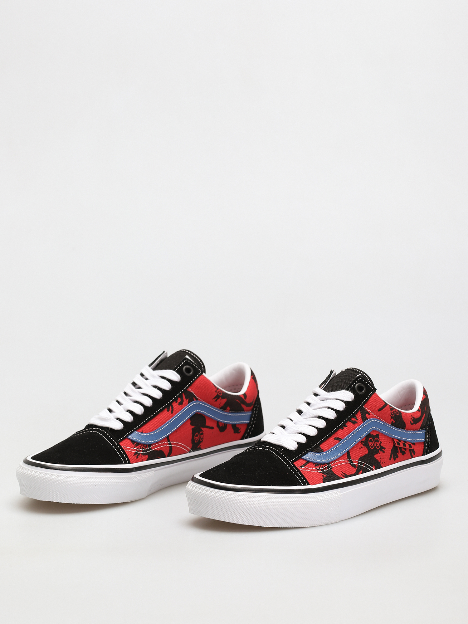 Boty Vans X KROOKED Skate Old Skool (by natas for ray/red)