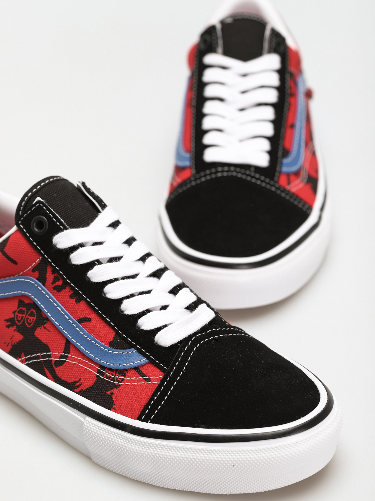 Boty Vans X KROOKED Skate Old Skool (by natas for ray/red)