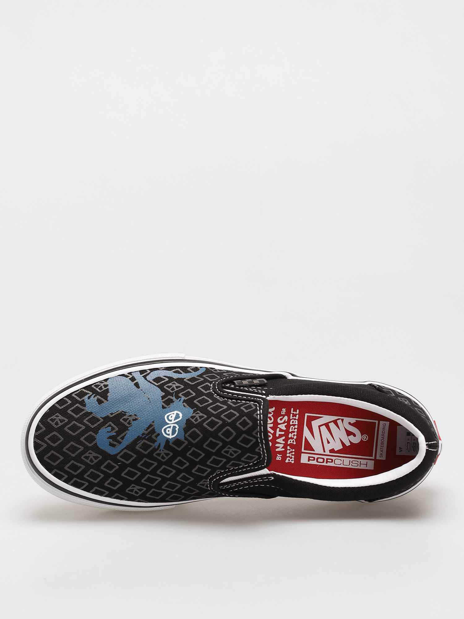 Boty Vans X KROOKED Skate Slip On (by natas for ray/black)