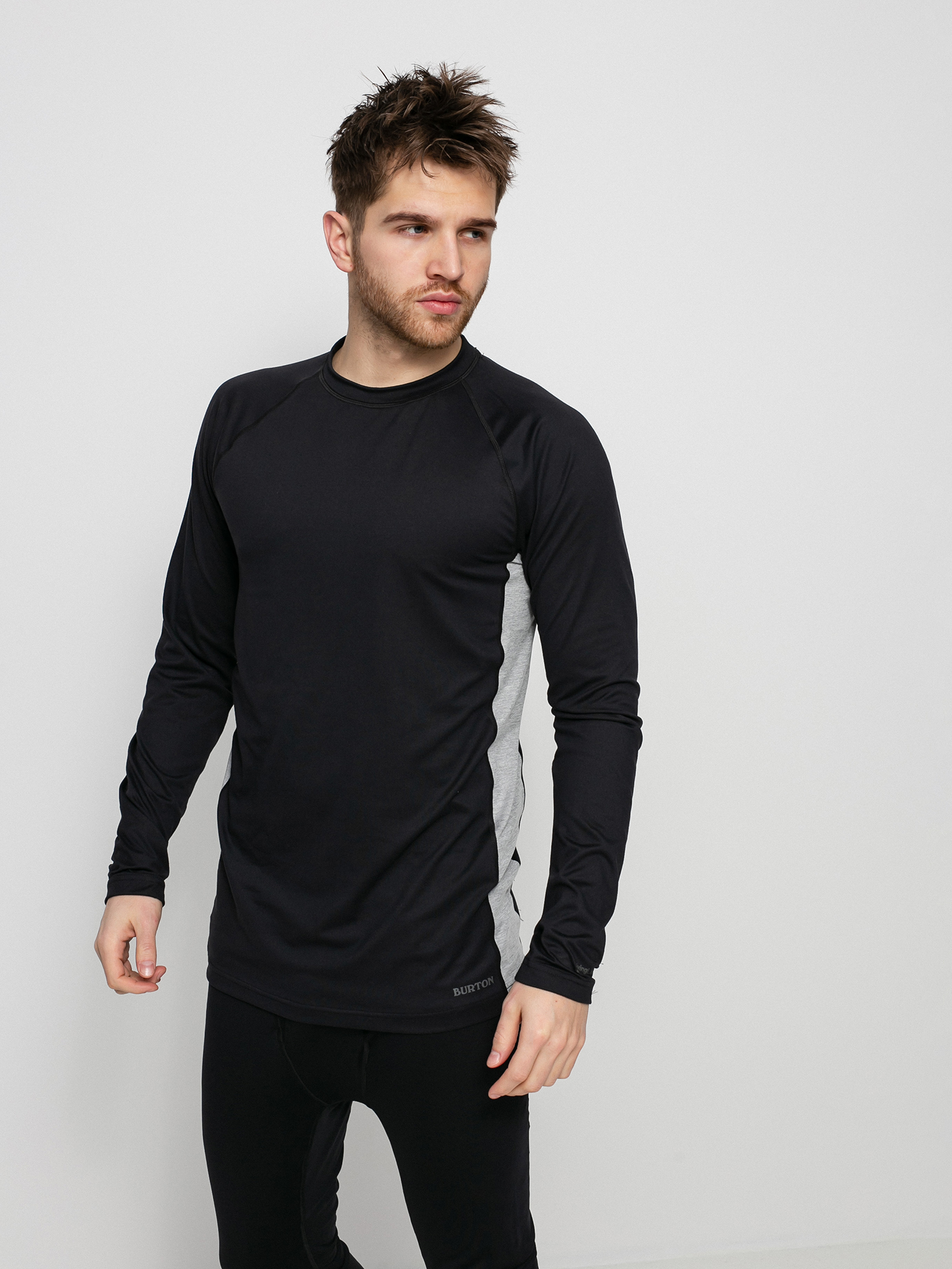 Pánský Termotriko Burton Midweight X Base Layer (true black/gray heather)