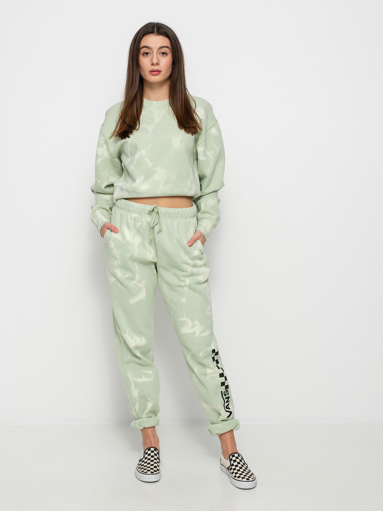 Mikina Vans Water Wash Crop Wmn (celadon green)