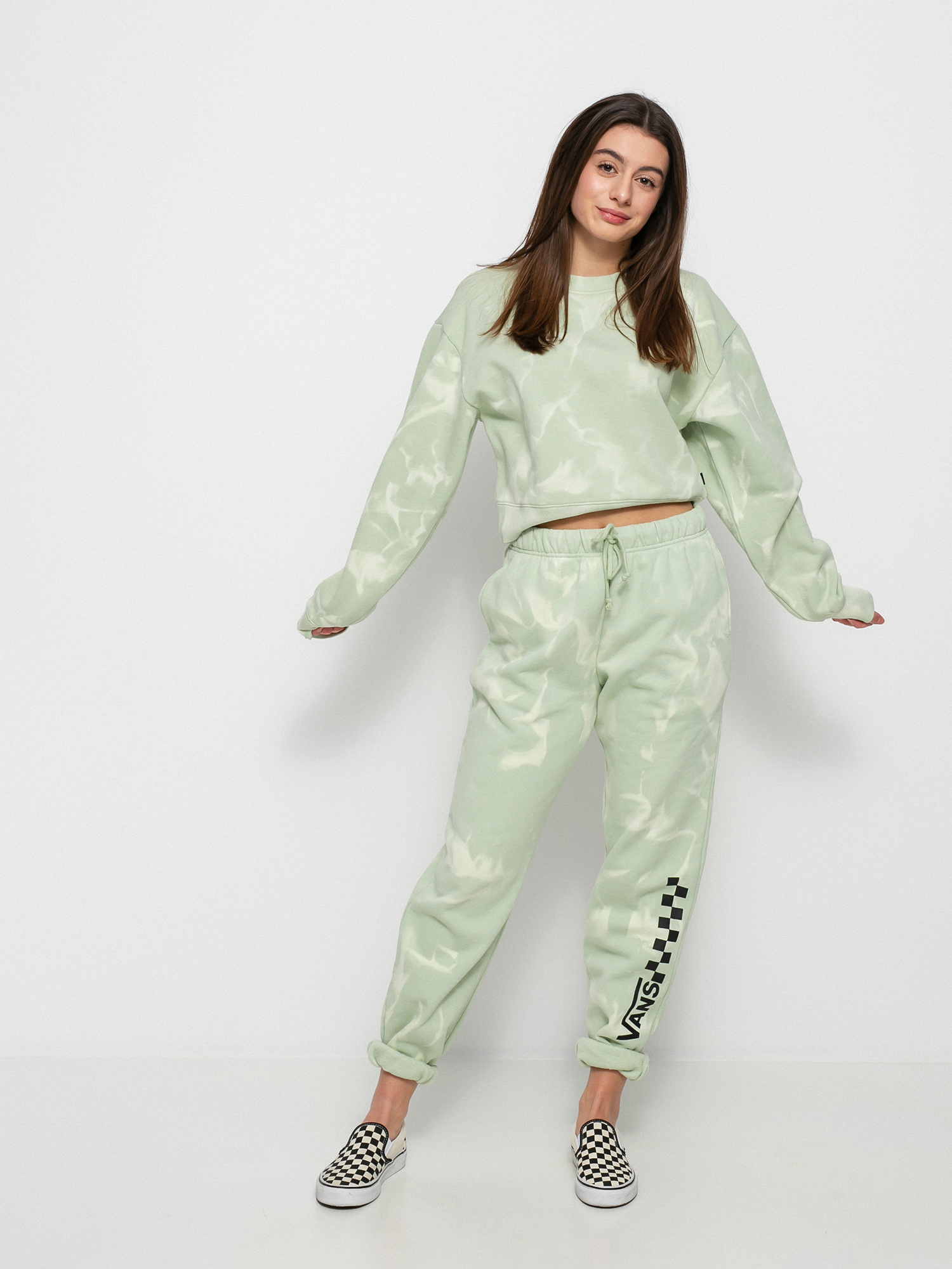 Mikina Vans Water Wash Crop Wmn (celadon green)