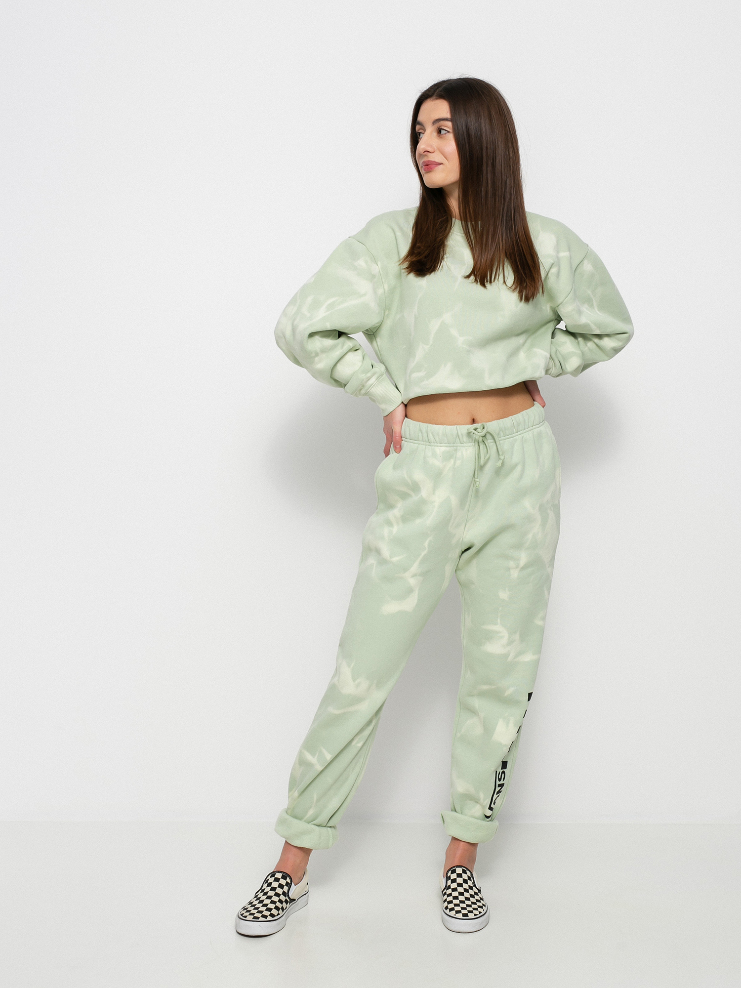 Mikina Vans Water Wash Crop Wmn (celadon green)
