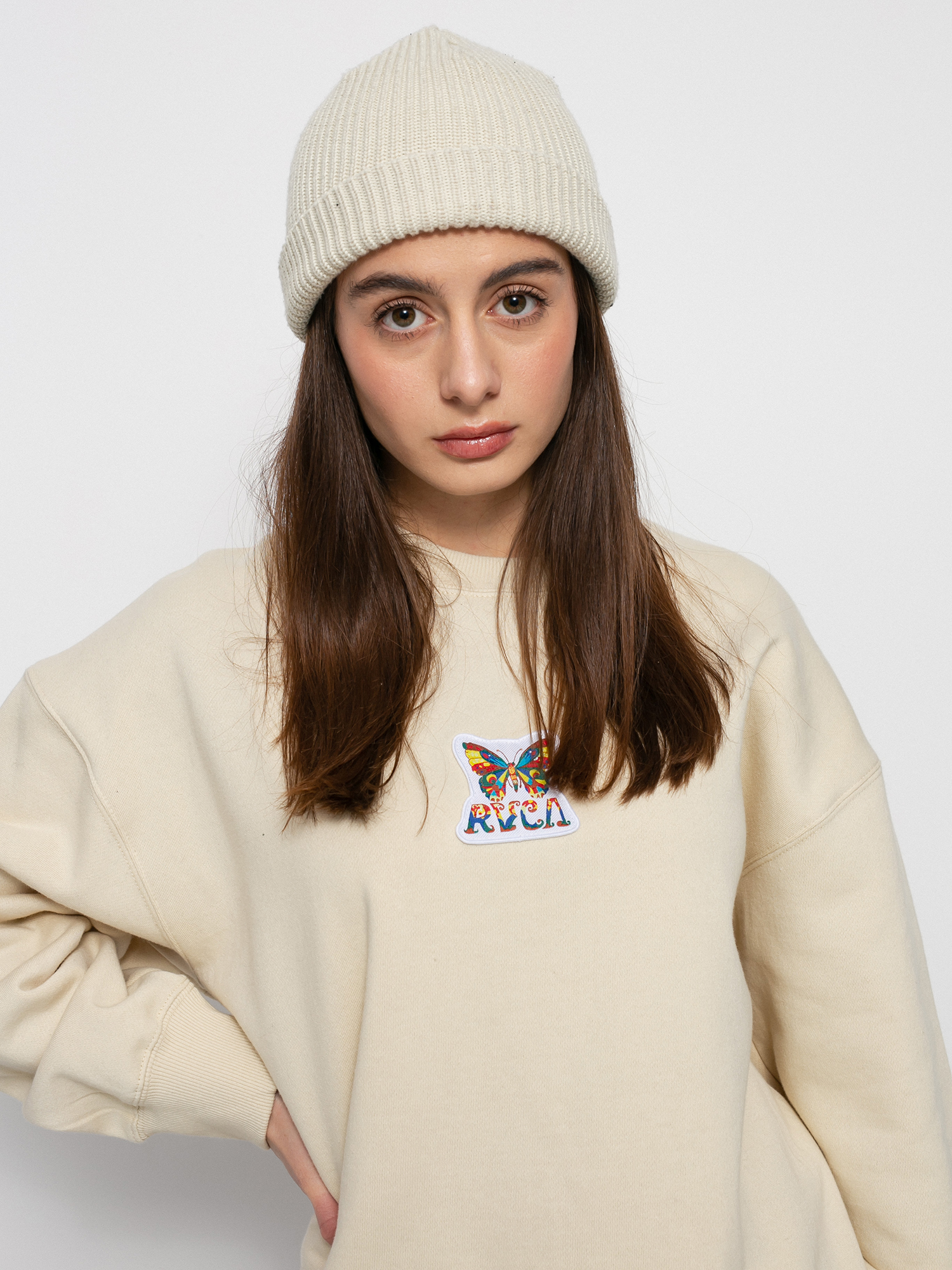 Mikina RVCA Mel G Flutter Crew Wmn (birch)