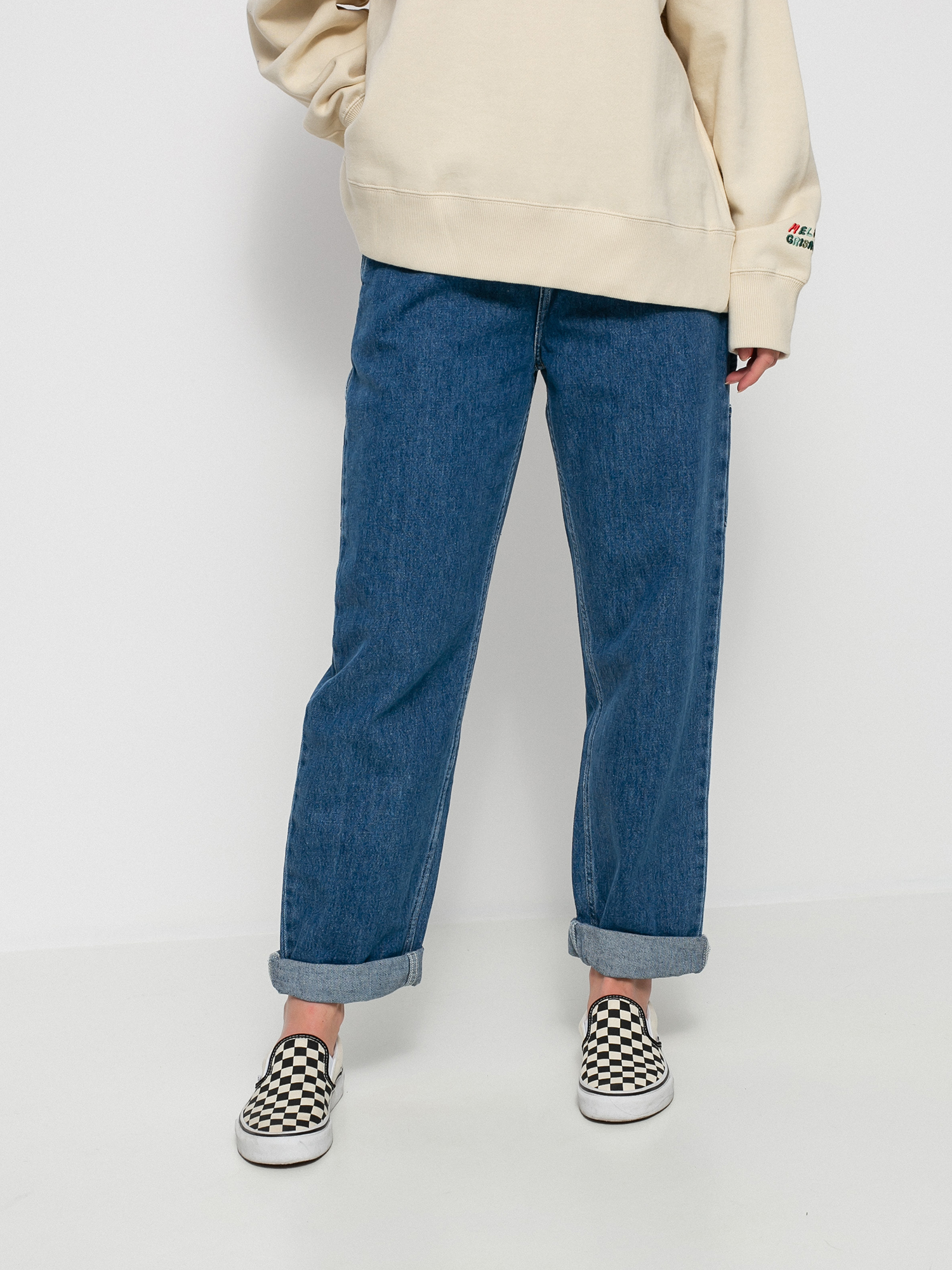 Kalhoty Carhartt WIP Pierce Wmn (blue)