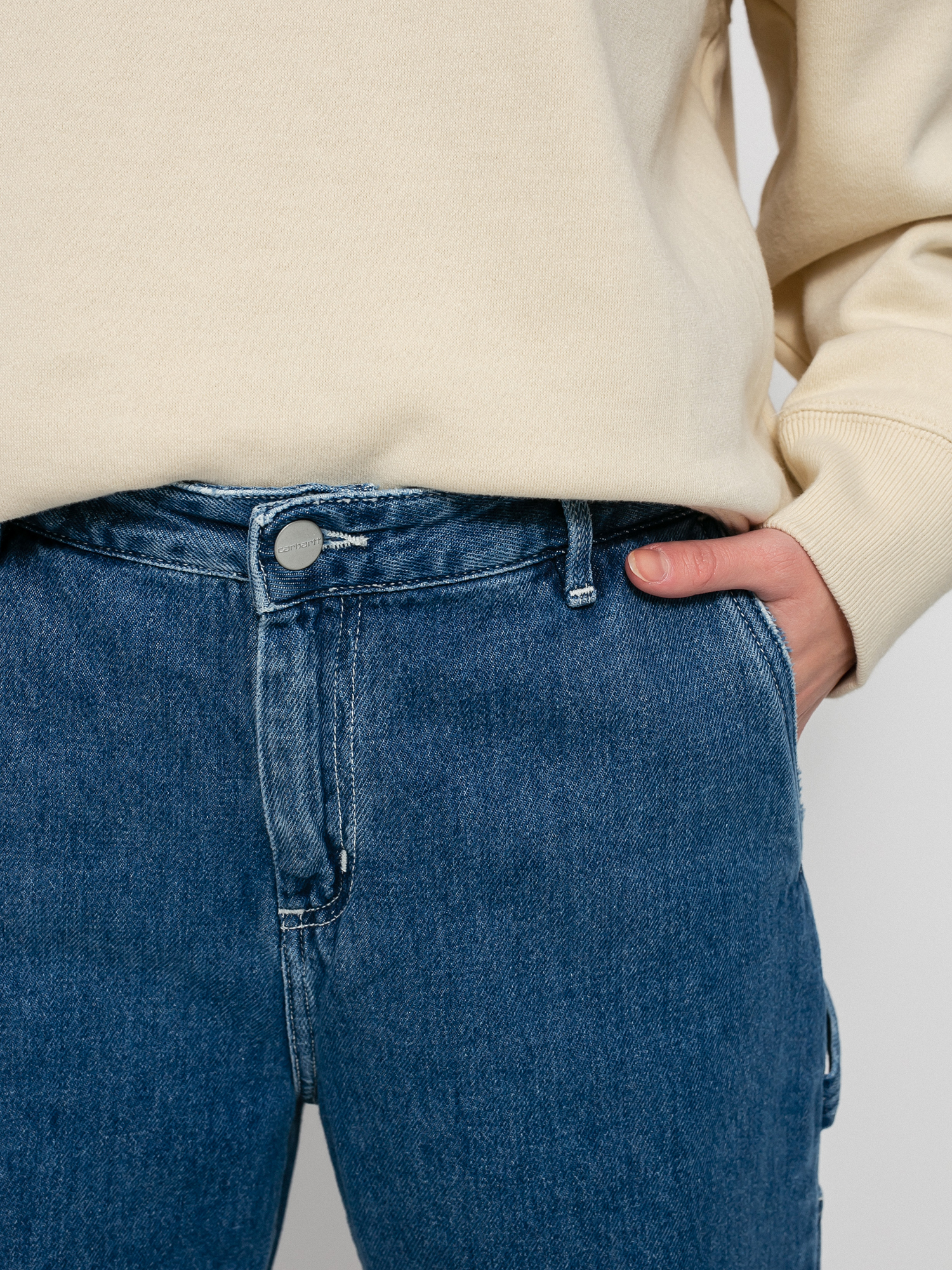 Kalhoty Carhartt WIP Pierce Wmn (blue)