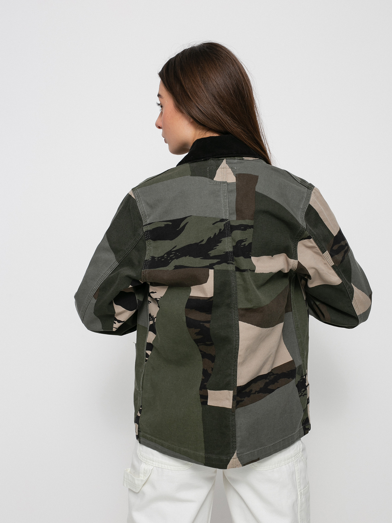 Bunda Carhartt WIP Michigan Wmn (camo mend/black)