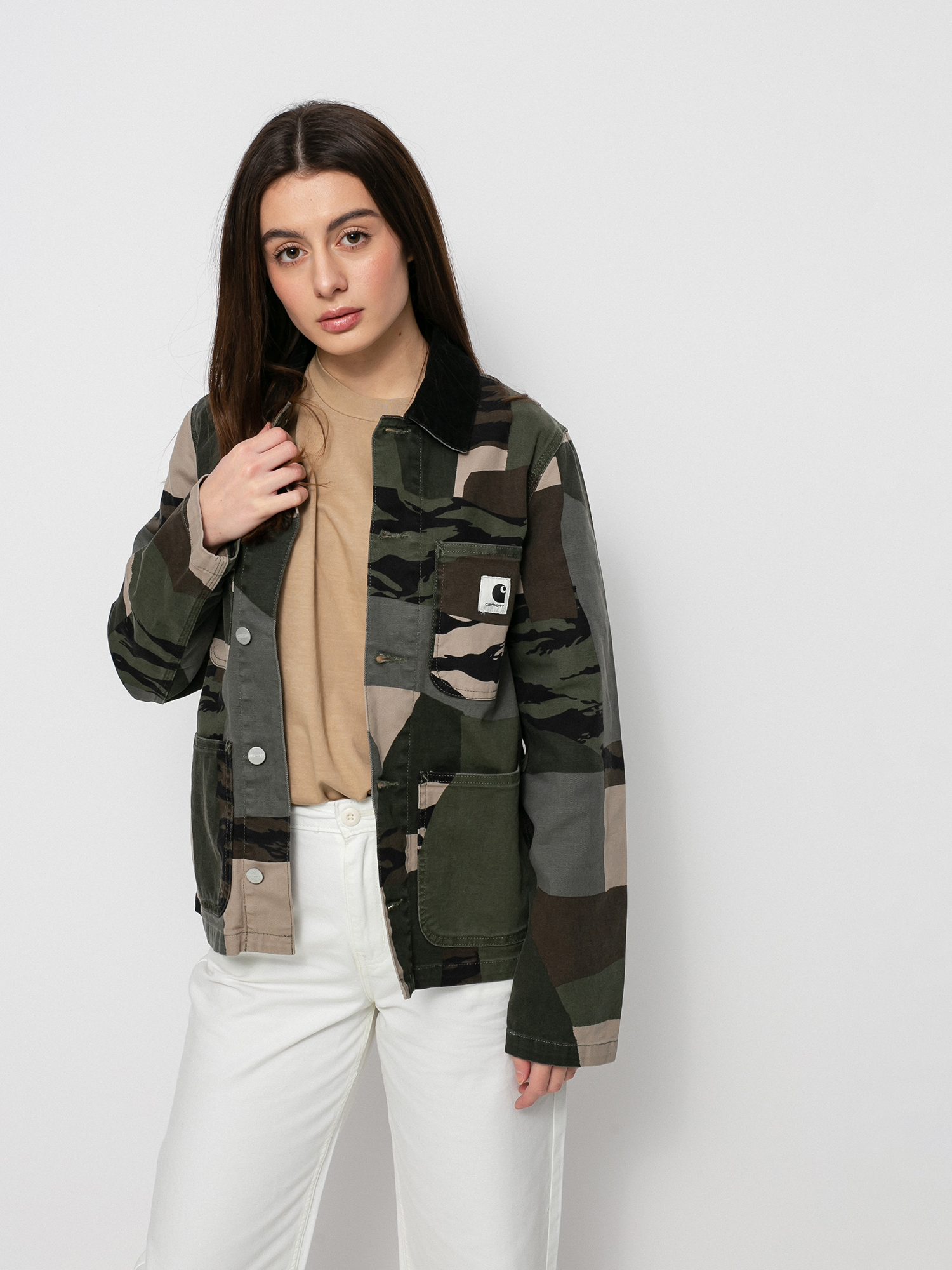 Bunda Carhartt WIP Michigan Wmn (camo mend/black)