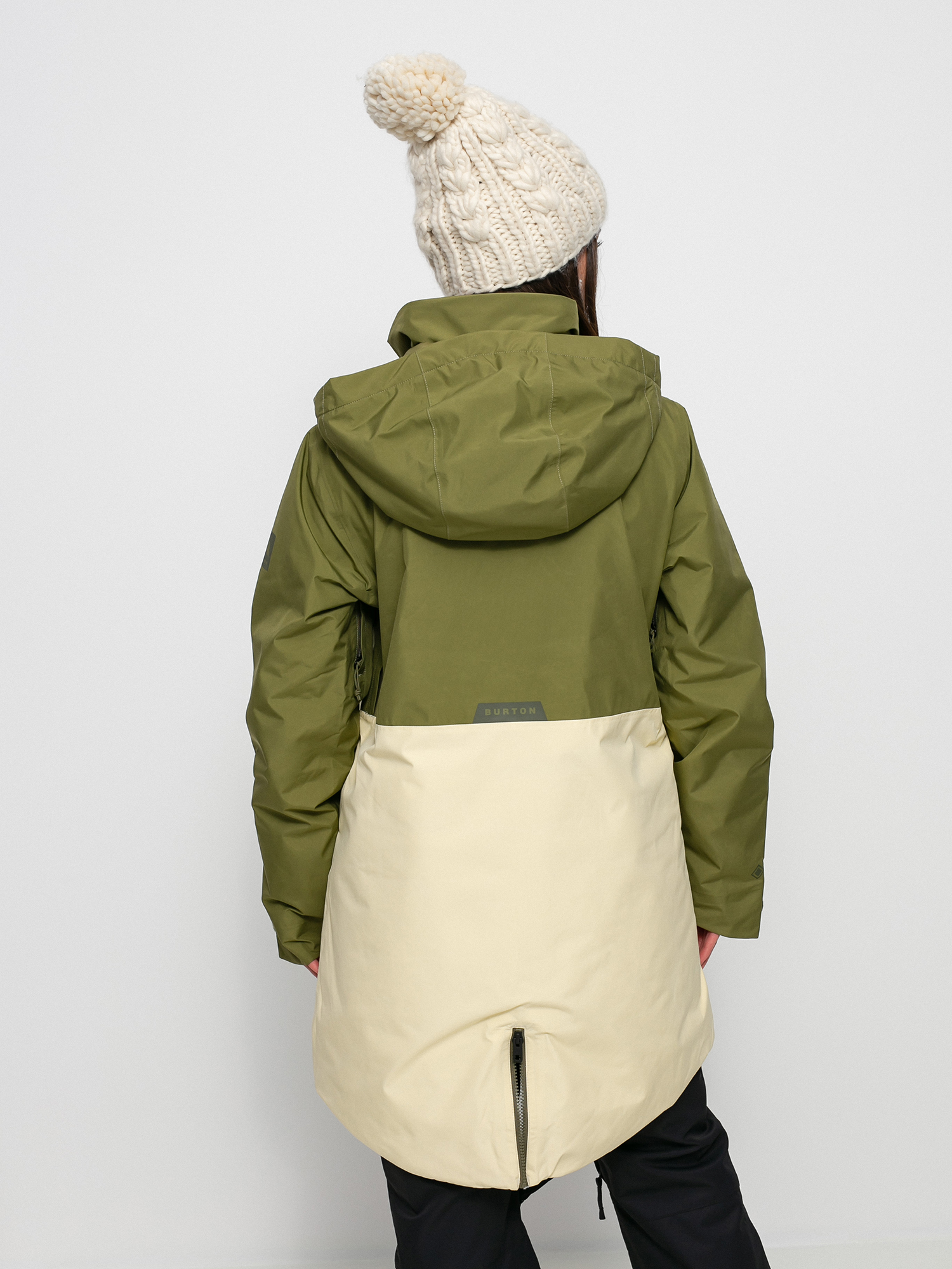Dámská Snowboardová bunda Burton Gore Tex Treeline (martini olive/creme brulee)