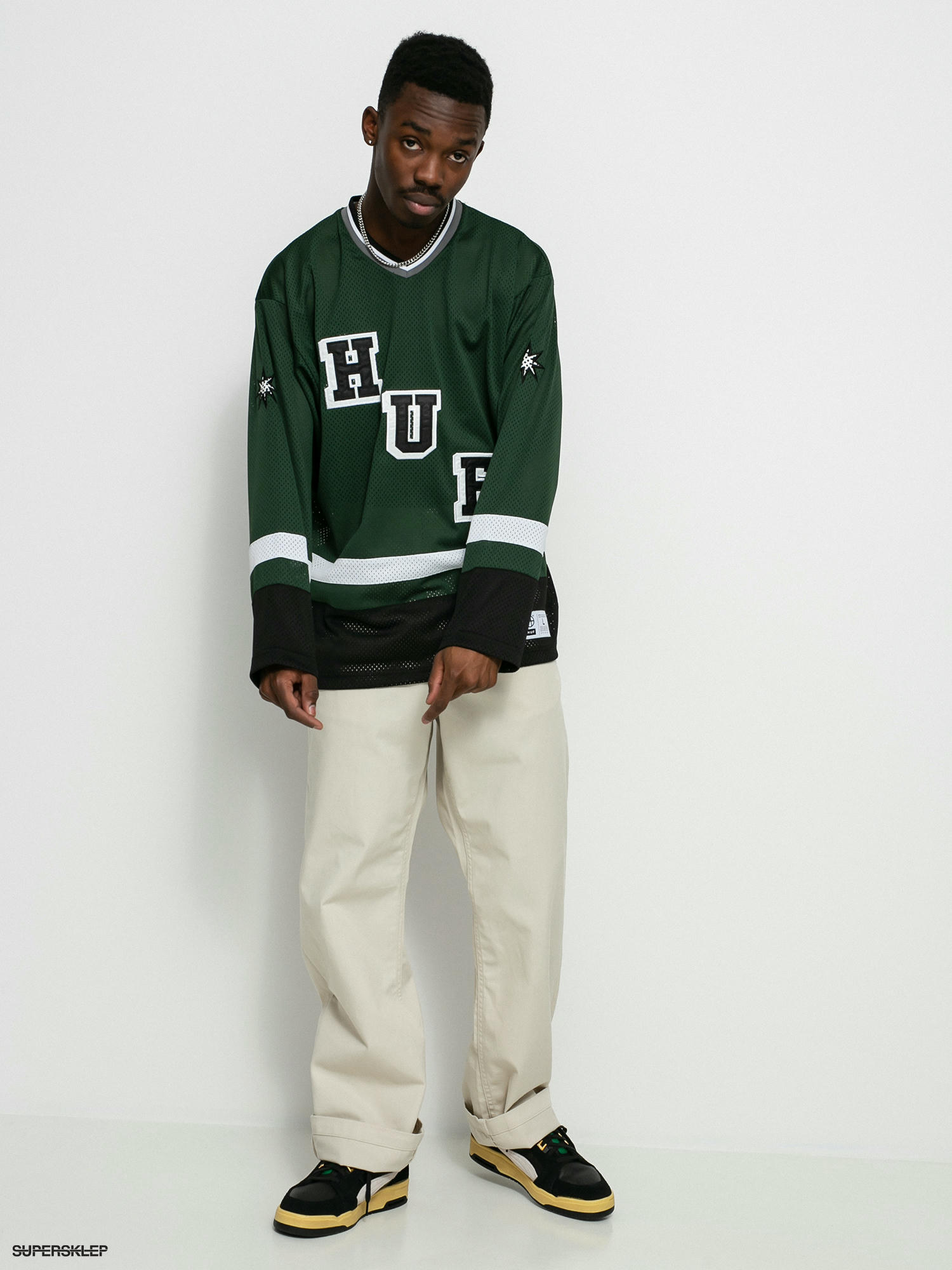 Huf Star Green & White Hockey Jersey