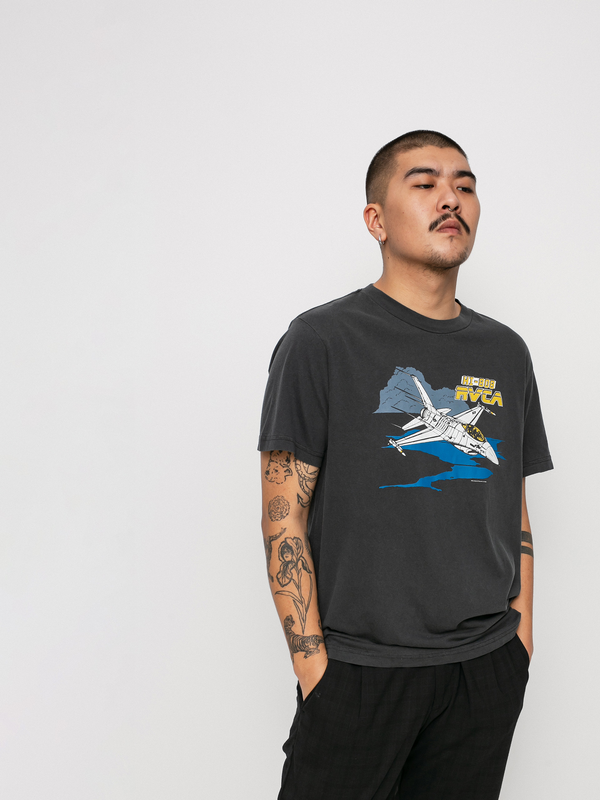 Tričko RVCA Evan Mock Airshow (black)