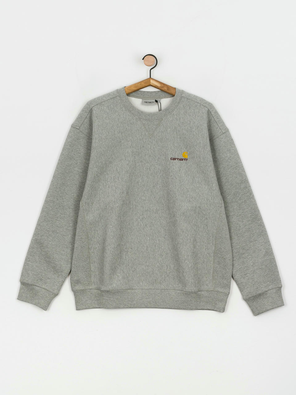 Mikina Carhartt WIP American Script (grey heather)