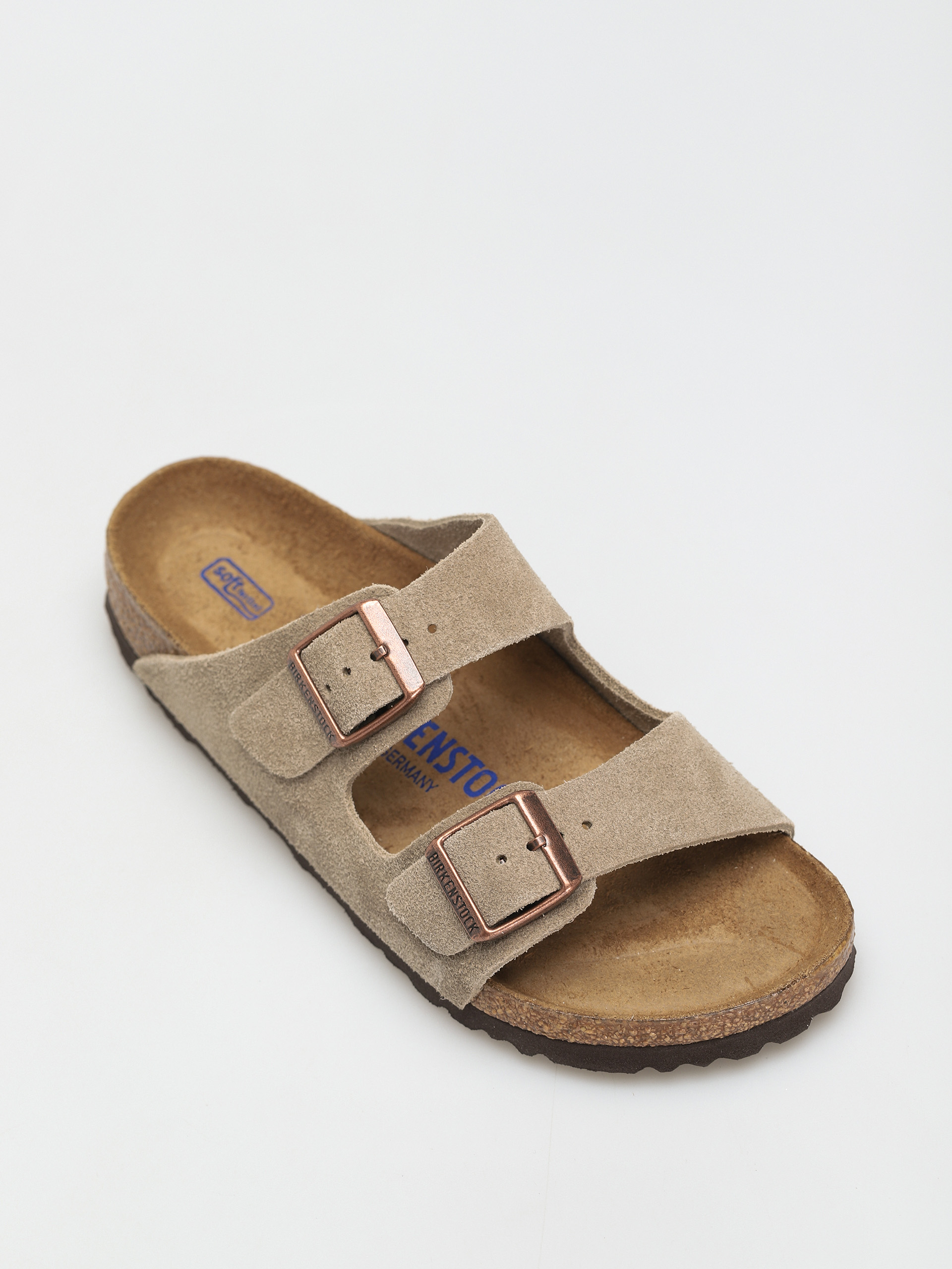 Plážovky Birkenstock Arizona Sfb Narrow Wmn (taupe suede leather)