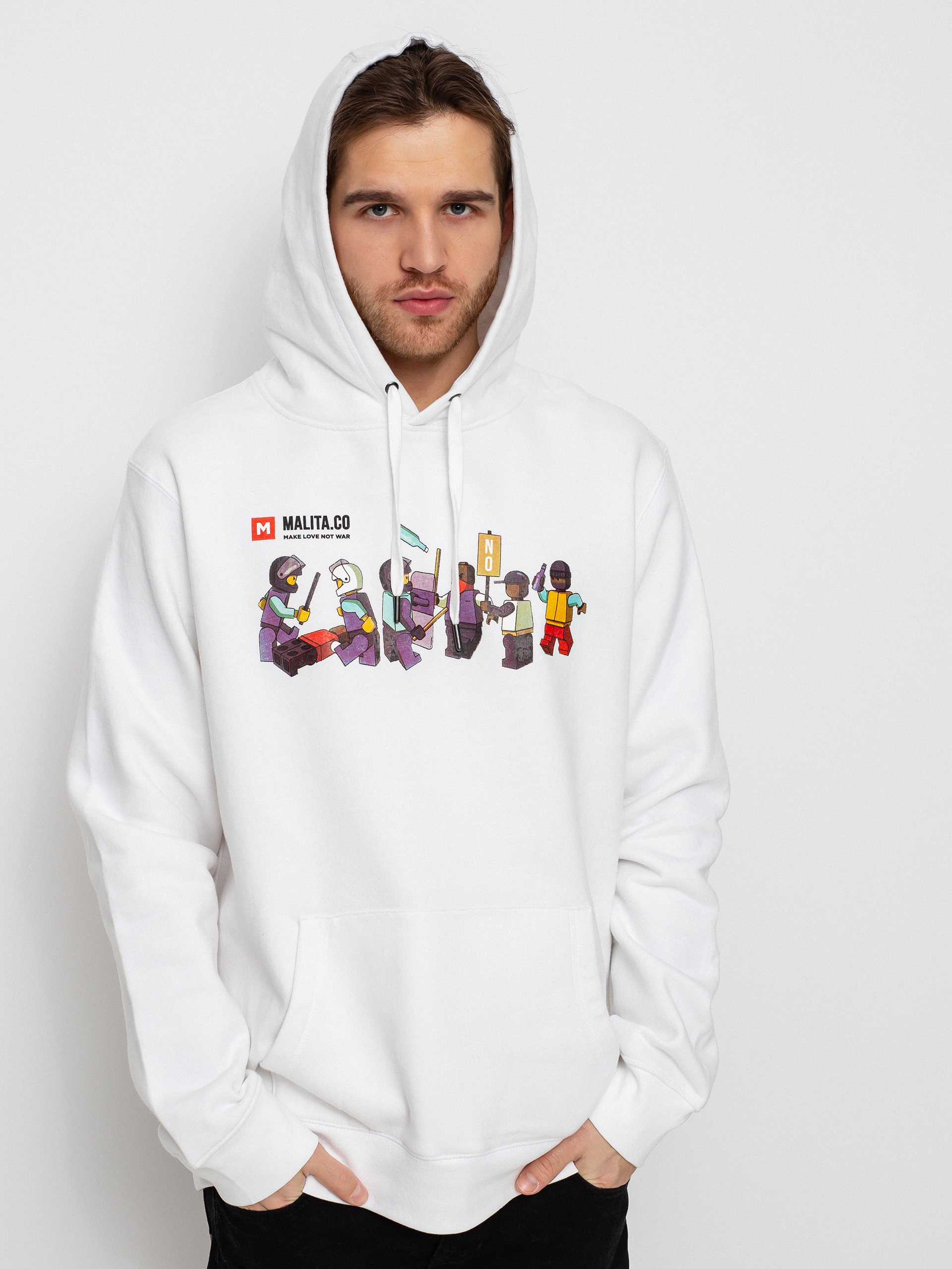 Mikina s kapucí Malita Lego HD (white)