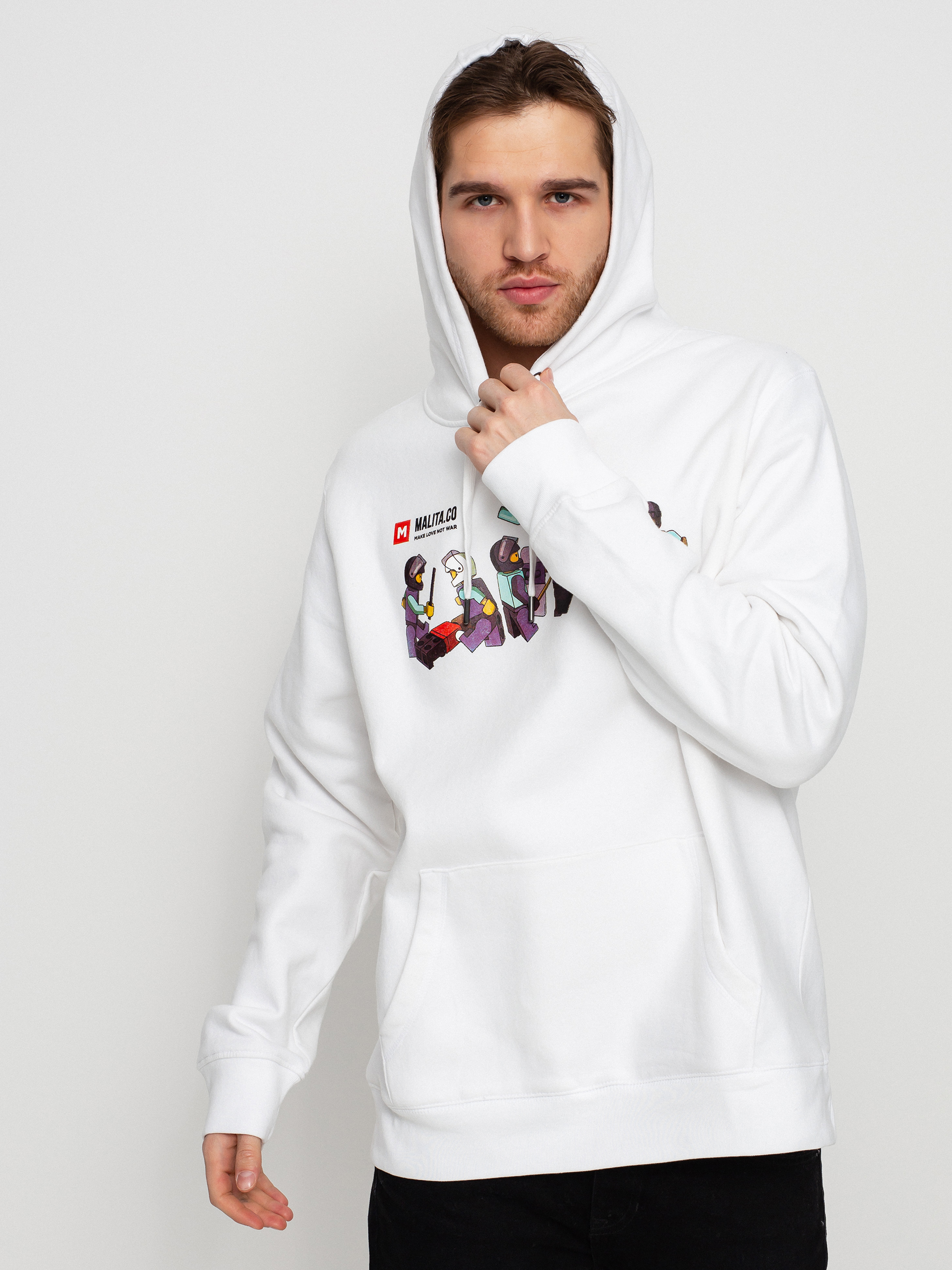 Mikina s kapucí Malita Lego HD (white)