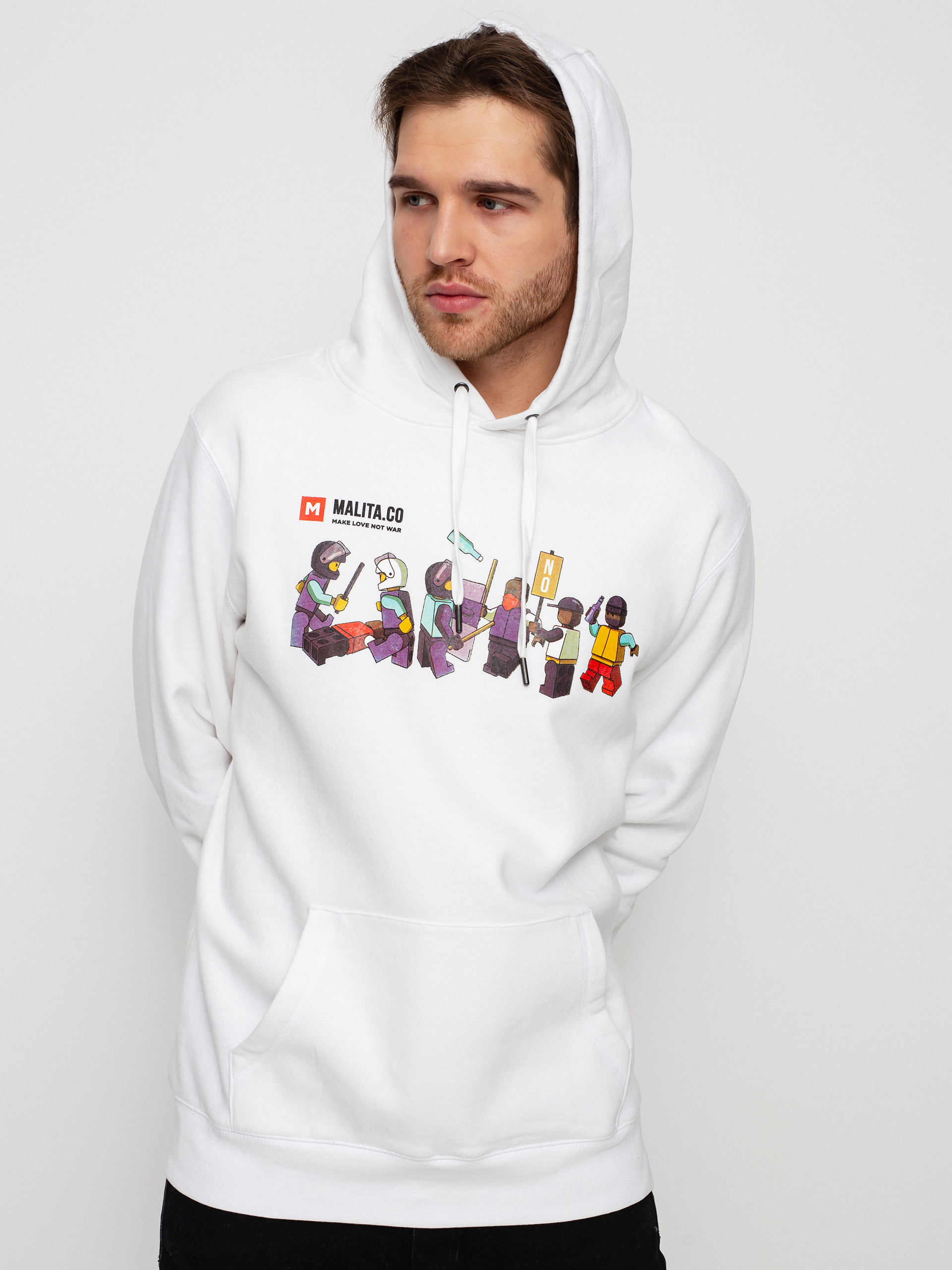 Mikina s kapucí Malita Lego HD (white)