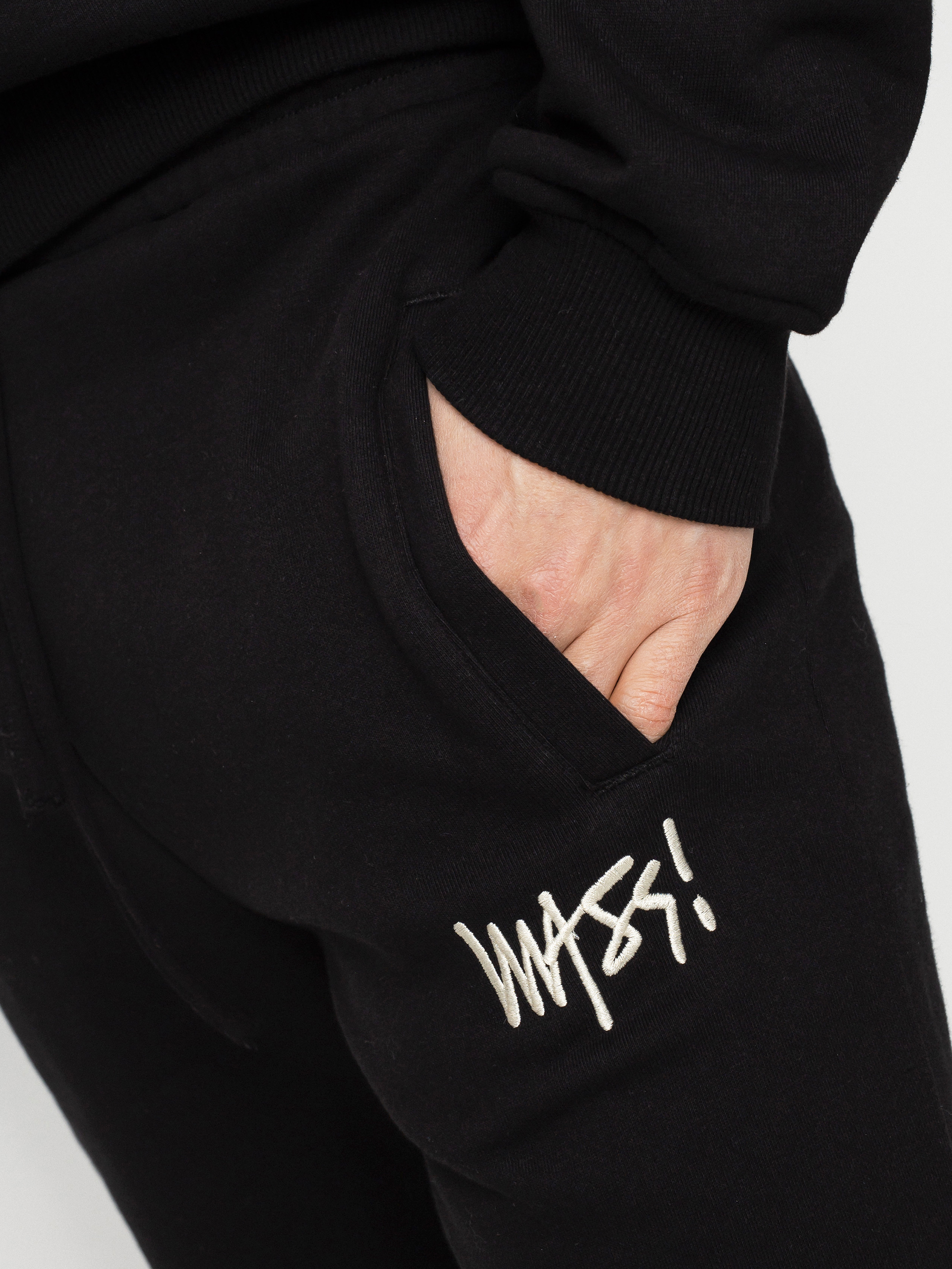 Kalhoty MassDnm Rock Straight Fit (black washed)