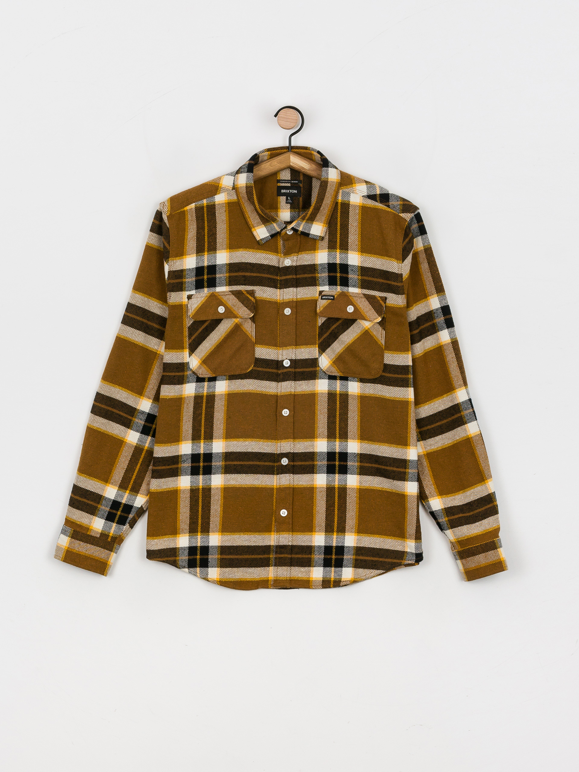 Košile Brixton Bowery Flannel Ls (medal bronze)