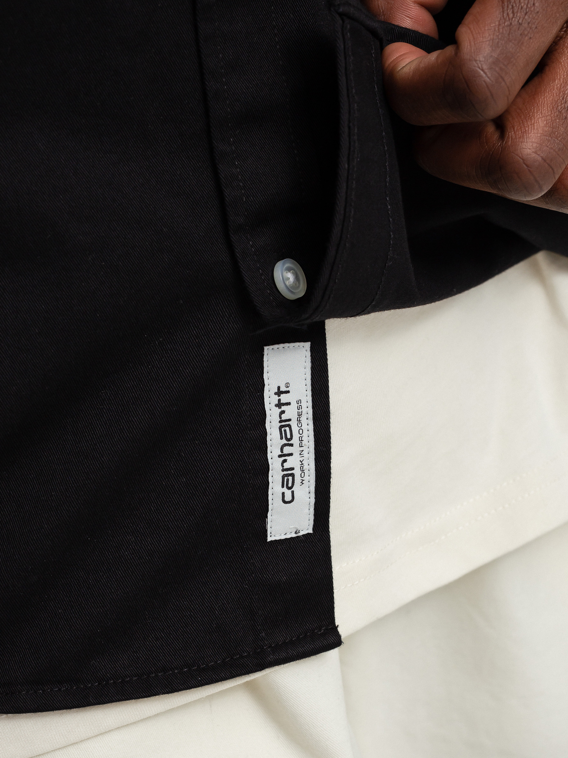 Košile Carhartt WIP Madison (black/white)