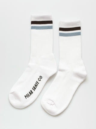 Ponožky Polar Skate Stripe (white/brown/blue)