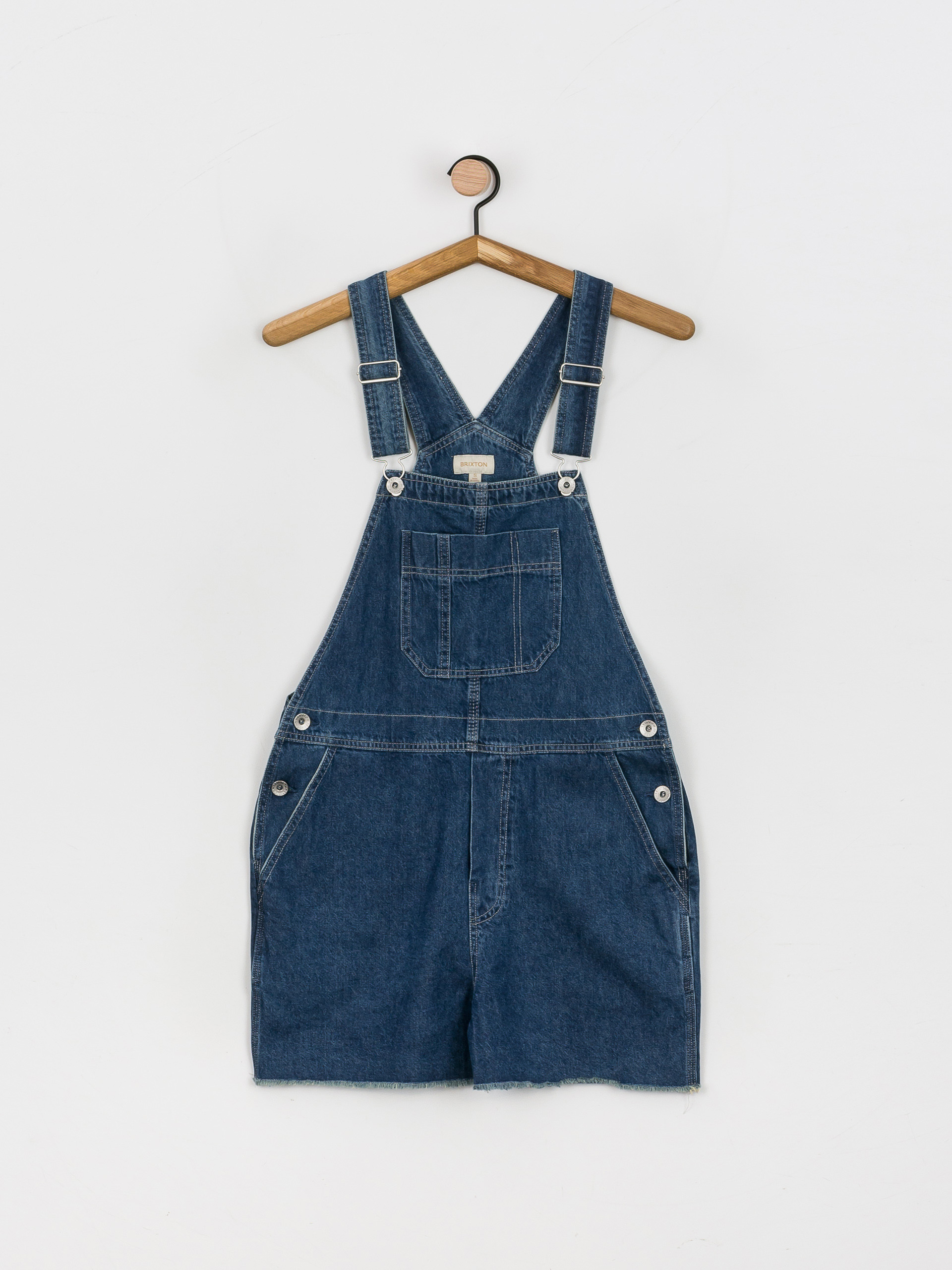 Kraťasy Brixton Christina Short Overall Wmn (indigo rinse)