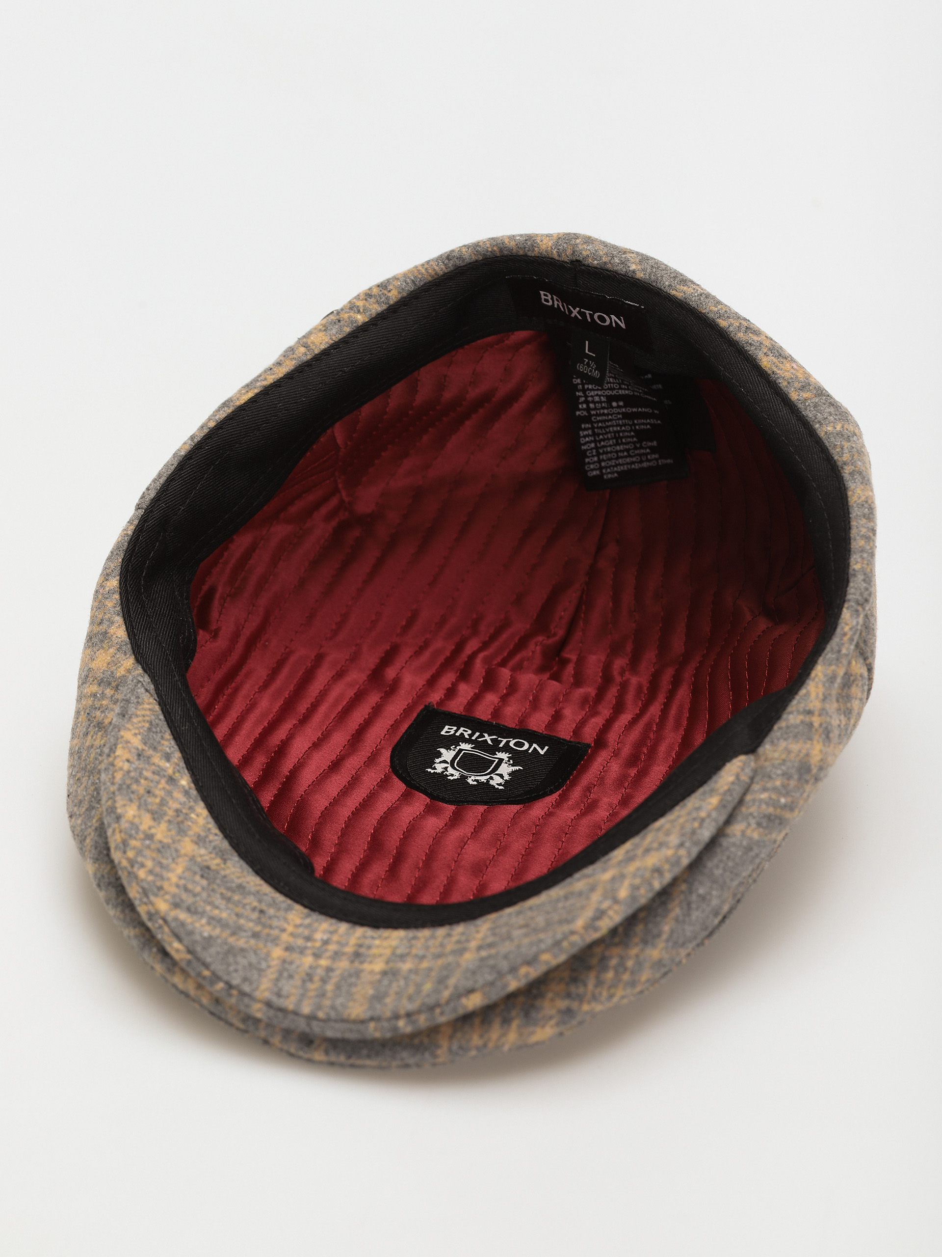 Klobouk s kšiltem Brixton Hooligan Snap Cap (mojave/grey plaid)