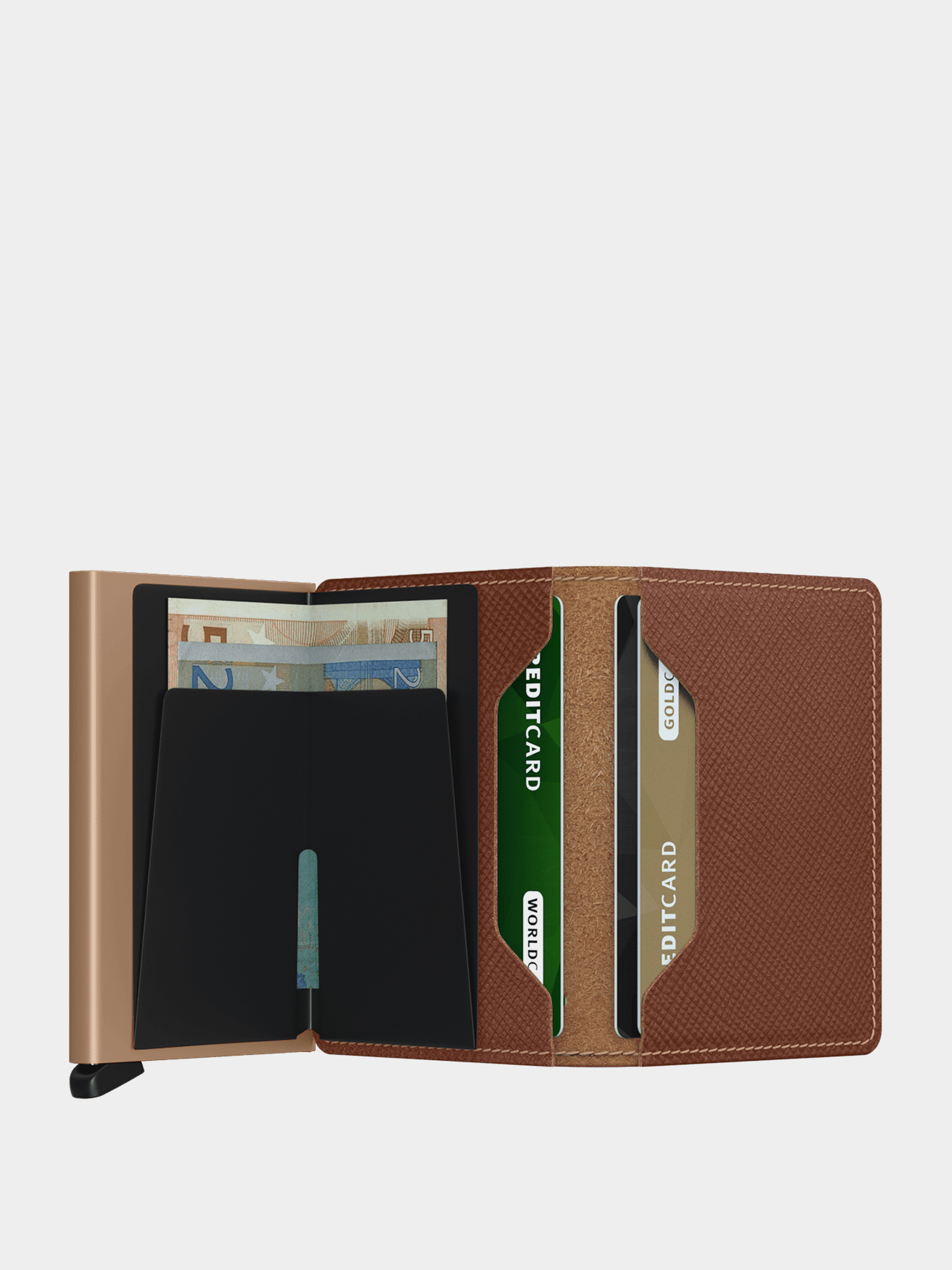 Peněženka Secrid Slimwallet (saffiano caramel)