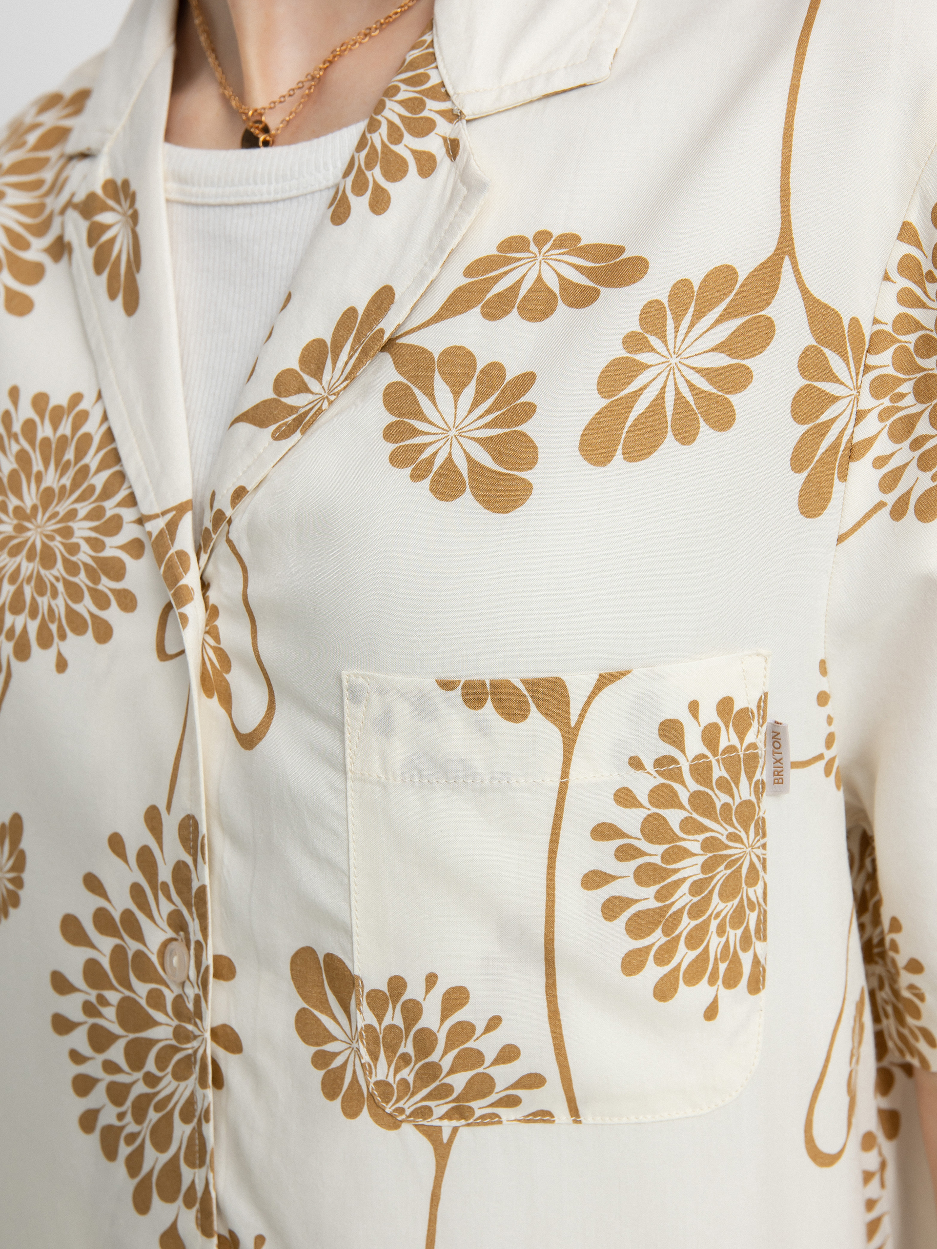 Košile Brixton Bunker Garden Floral Bf Wmn (dove)