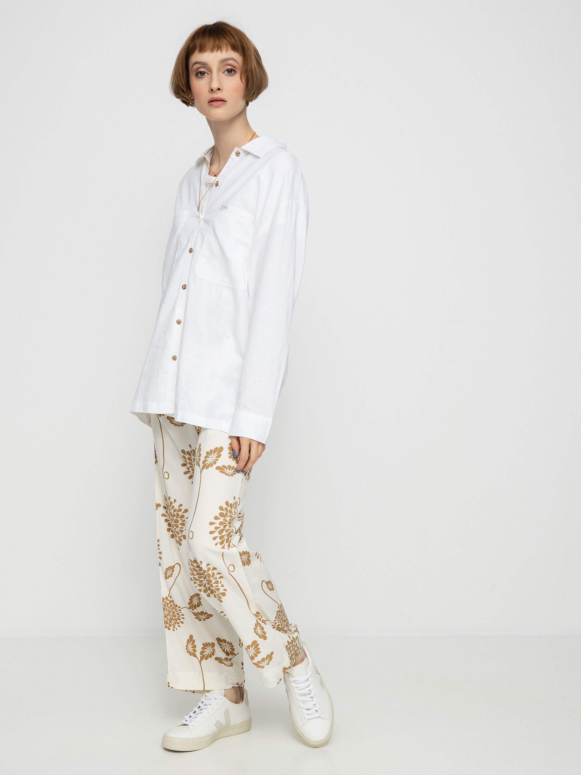 Košile Brixton Bowery Overshirt Wmn (white)