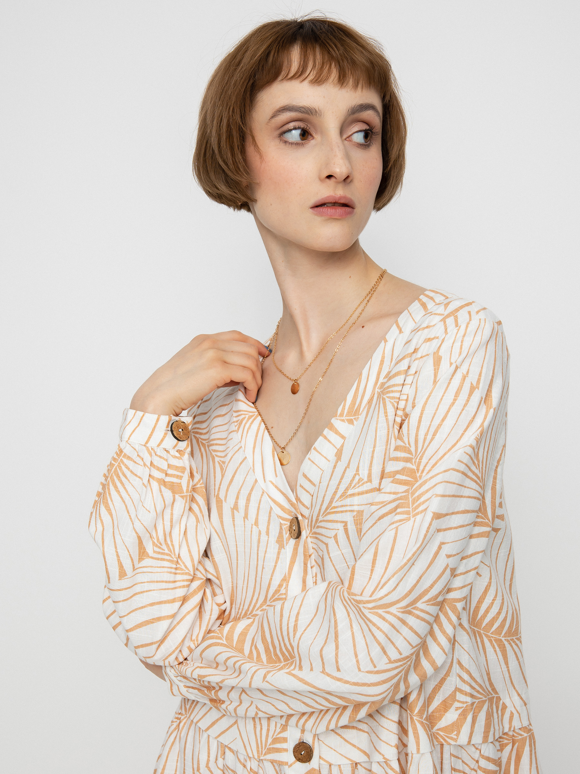 Šaty  Roxy Wishing Girl Wmn (toast palm tree dreams)