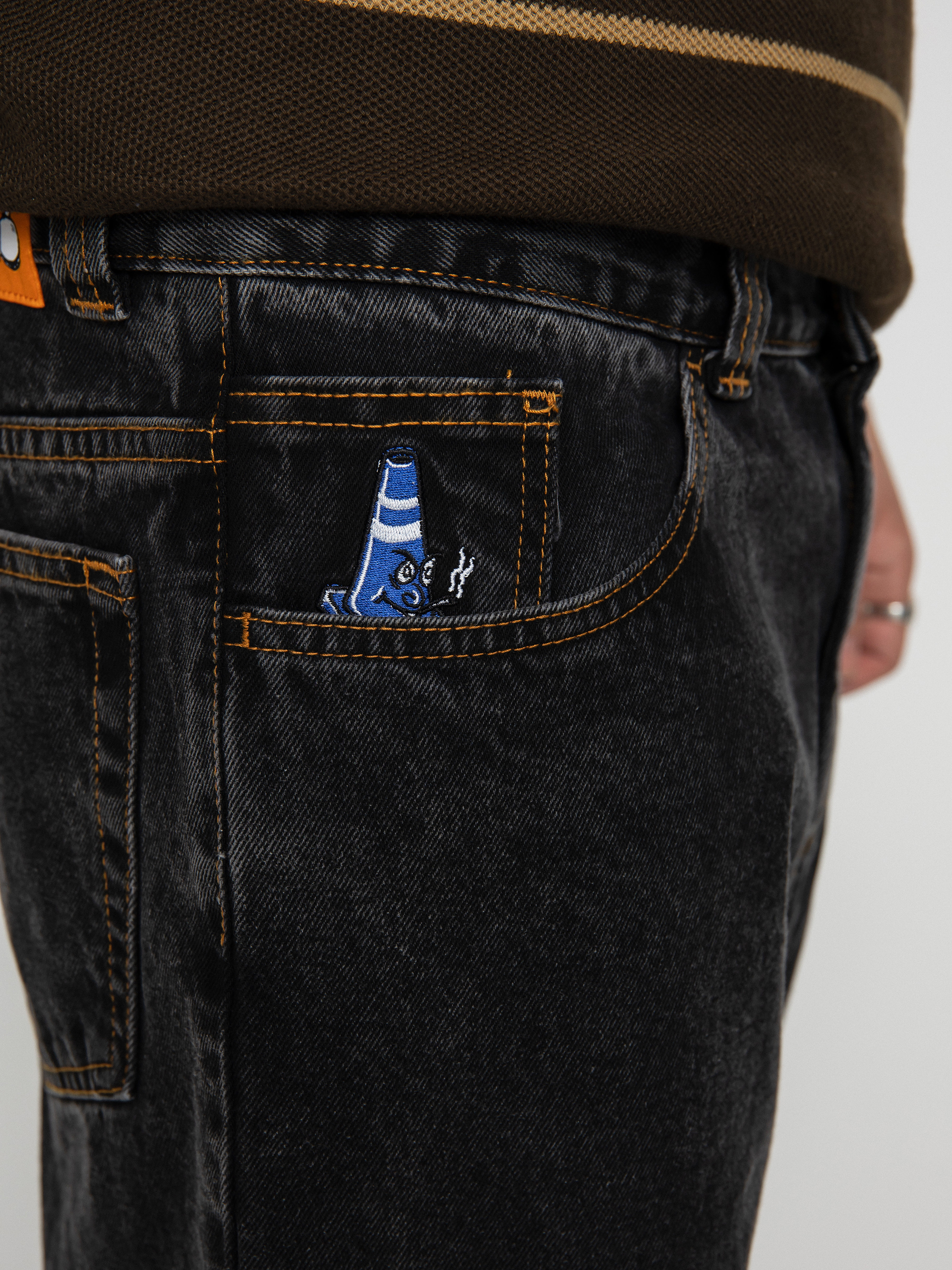 Kalhoty Polar Skate 92! Denim (washed black)