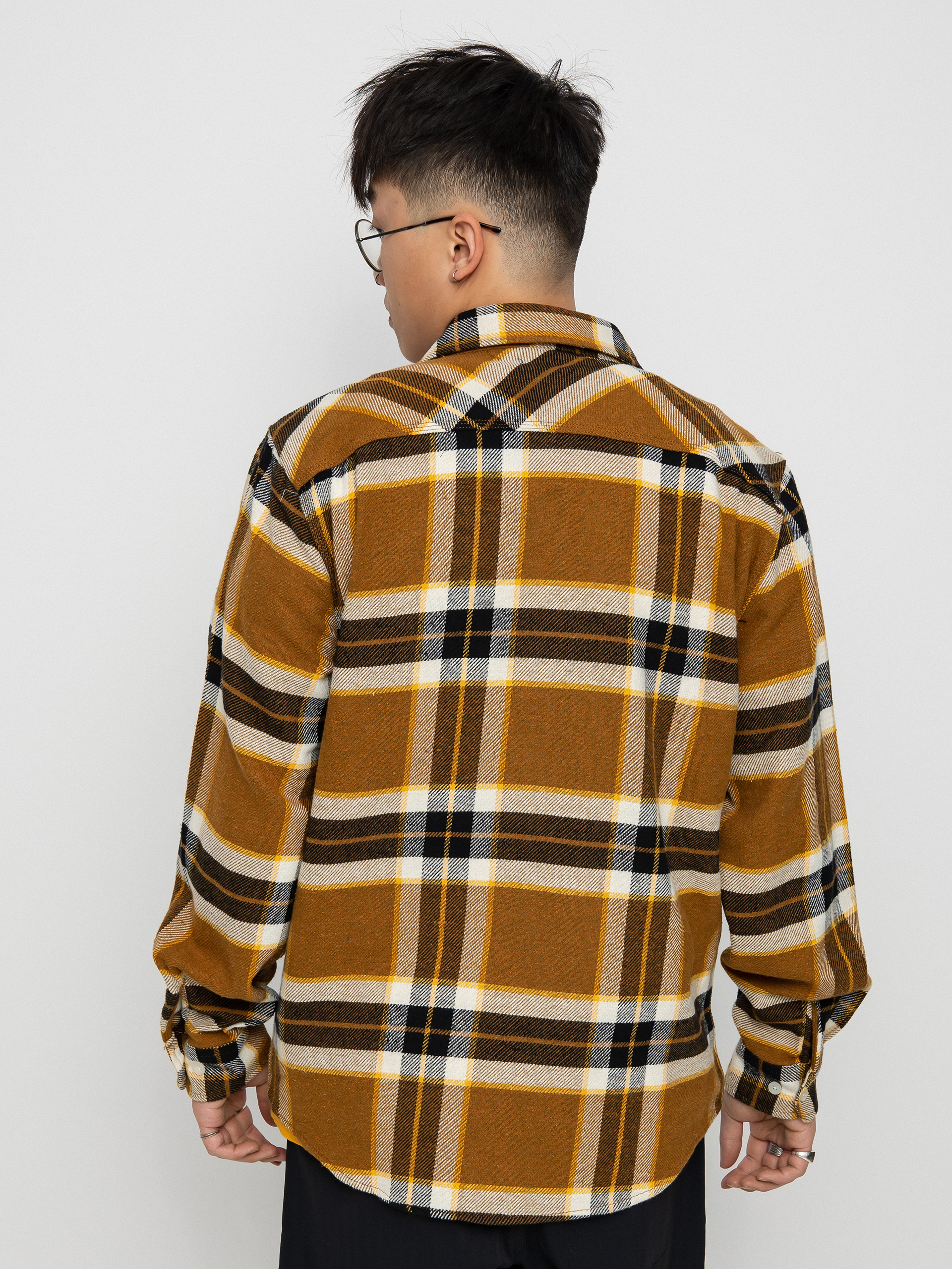 Košile Brixton Bowery Flannel Ls (medal bronze)