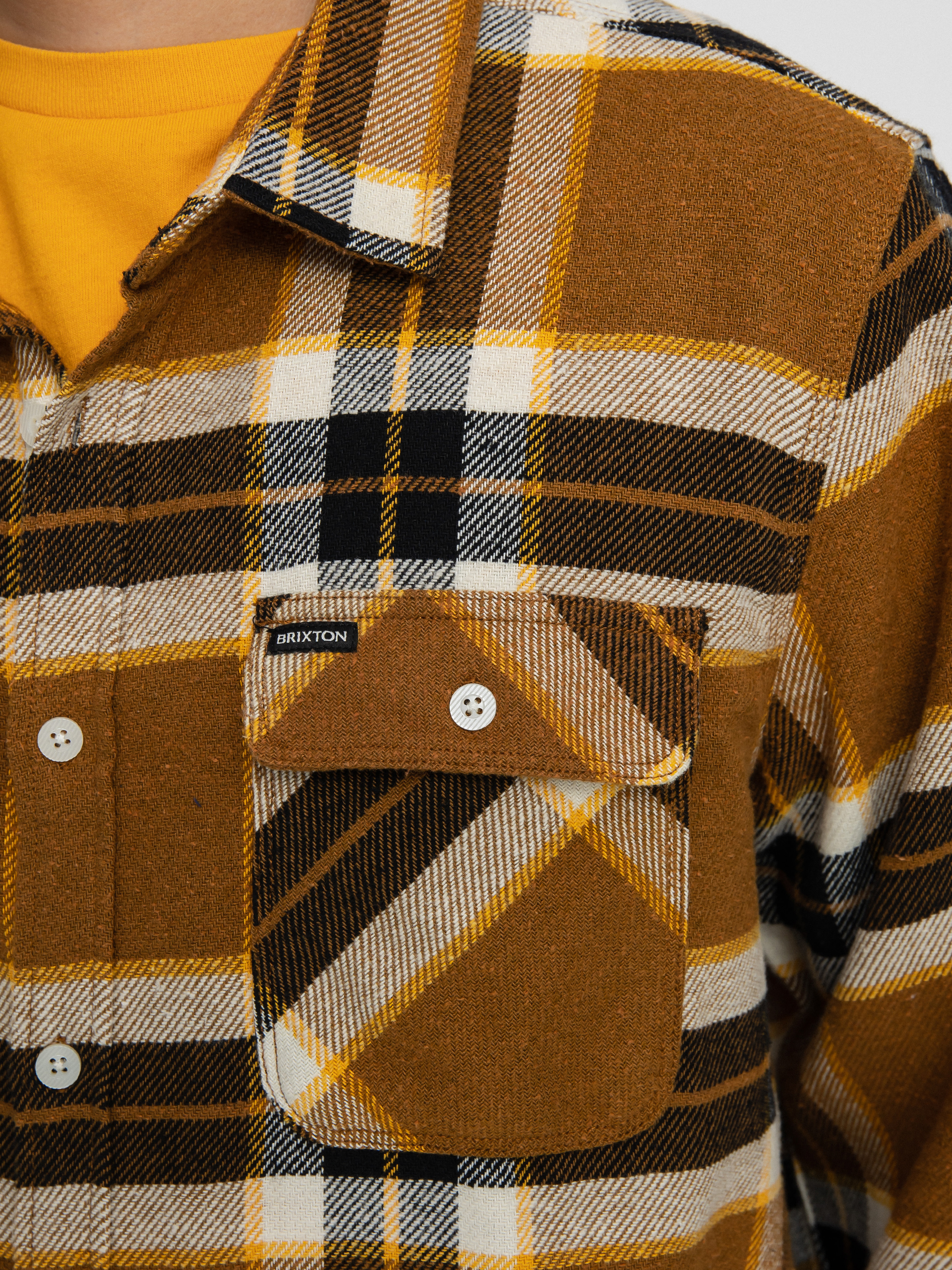 Košile Brixton Bowery Flannel Ls (medal bronze)