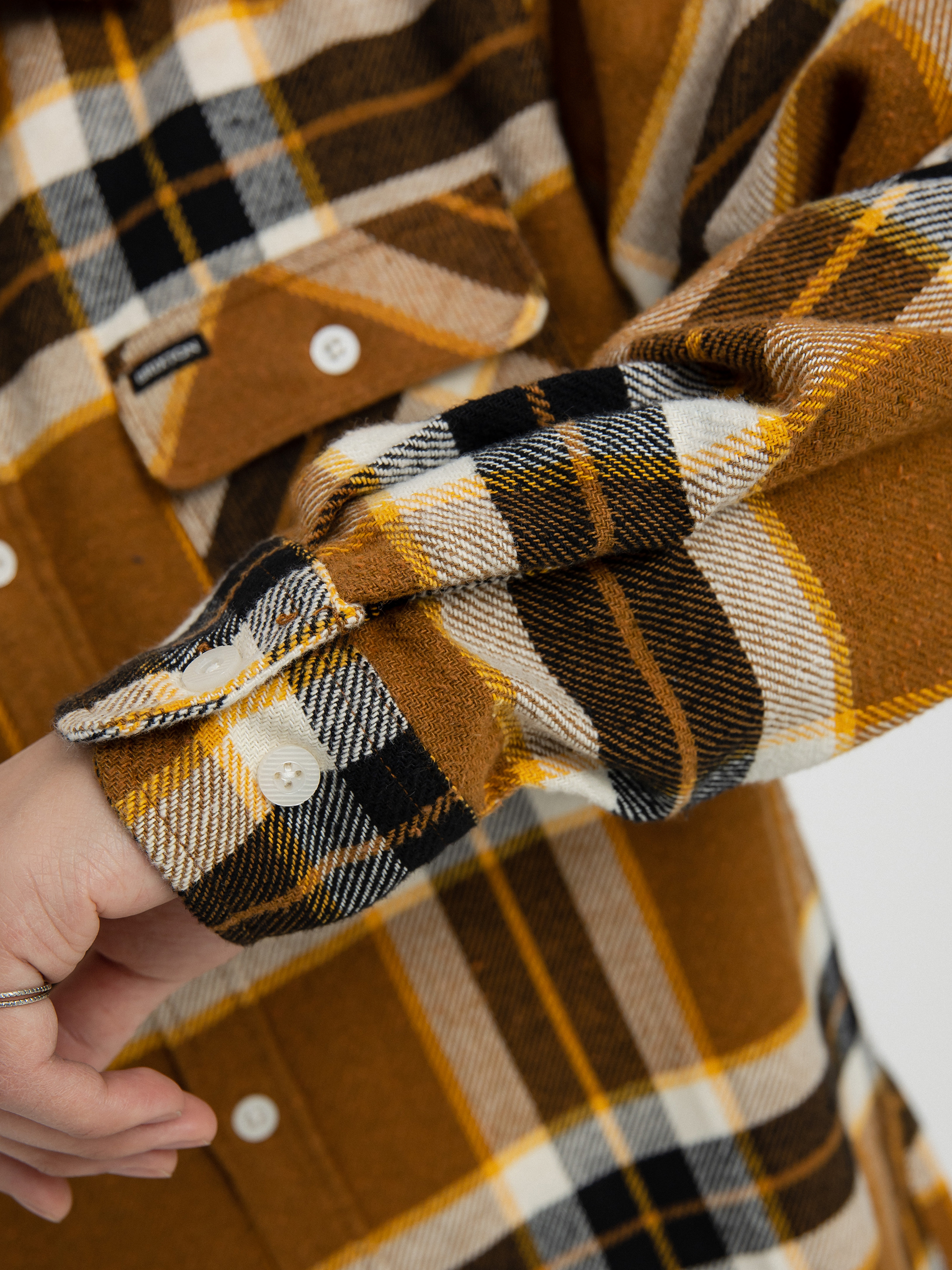 Košile Brixton Bowery Flannel Ls (medal bronze)